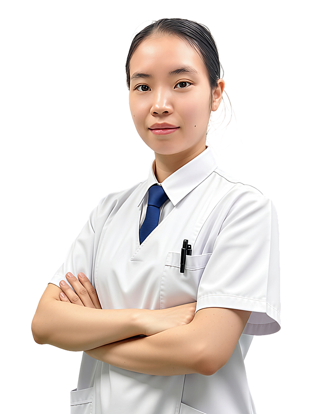 让图中的医生里边穿白衬衫和打领带，外面穿新的短袖白带挂，，并修图，高清8K无损输出