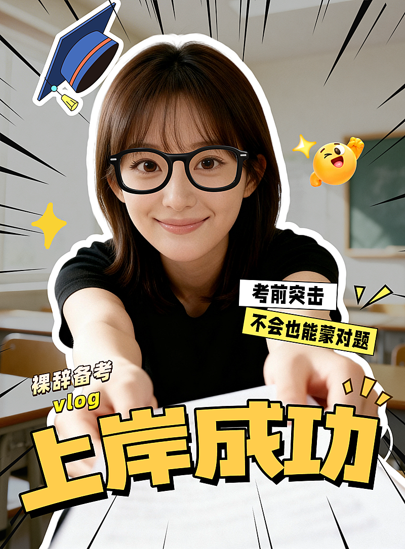 考公，考试网感封面小红书