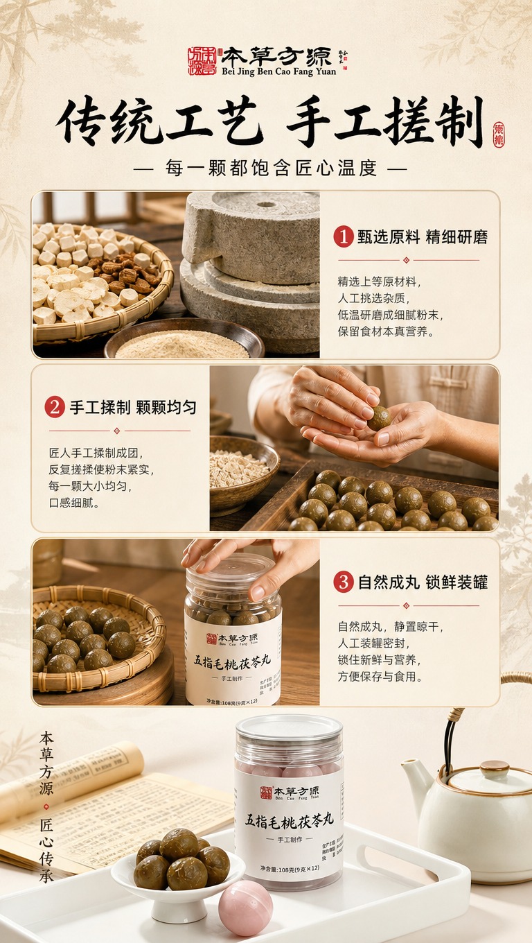 [商品] 使用【图1】本草方源五指毛桃茯苓丸产品图；保留罐身、… - 图片创意预览