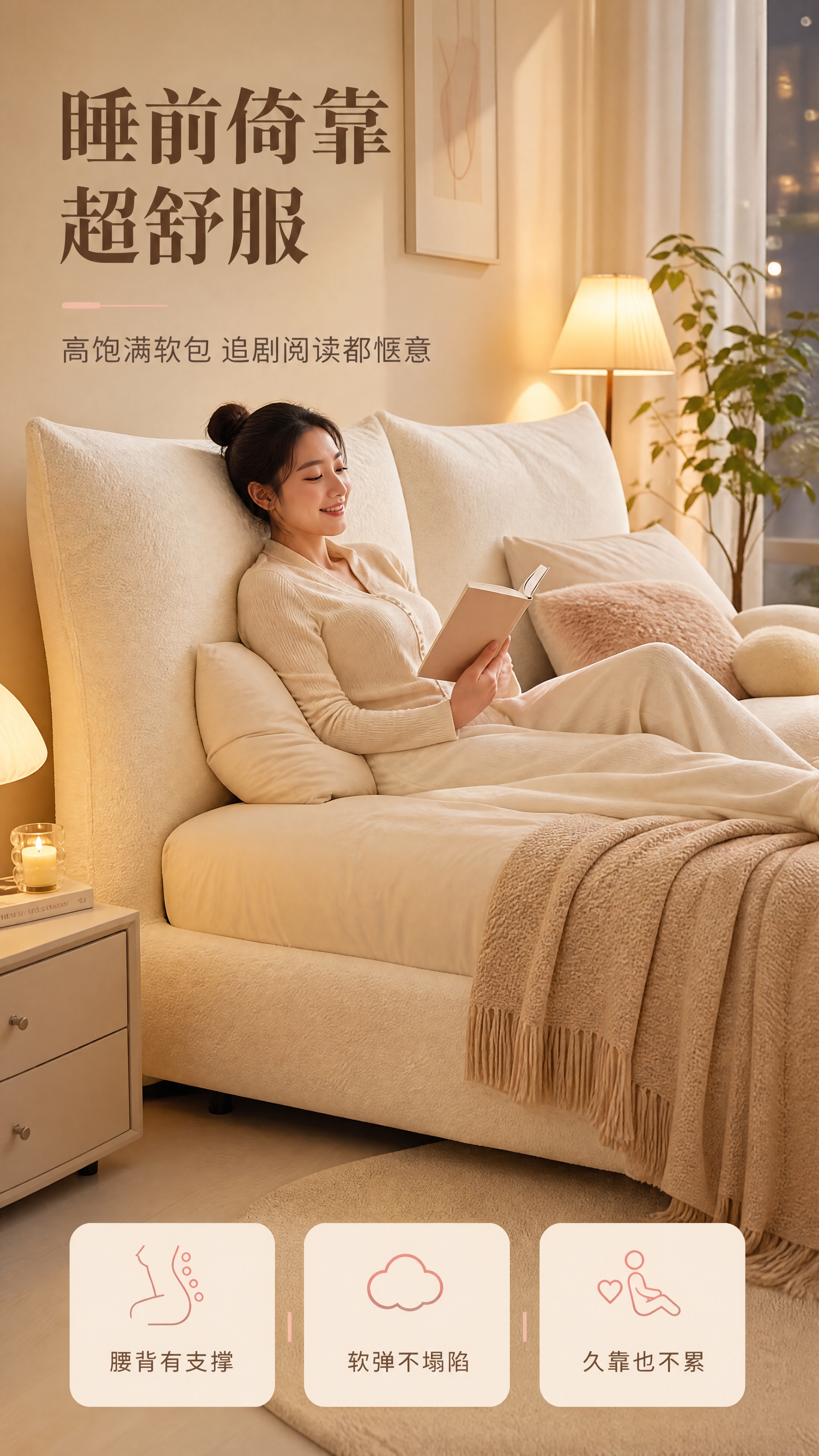 [商品] 使用【图1】深蓝色落地围边软包床；商品处理：保留分段… - 图片创意预览
