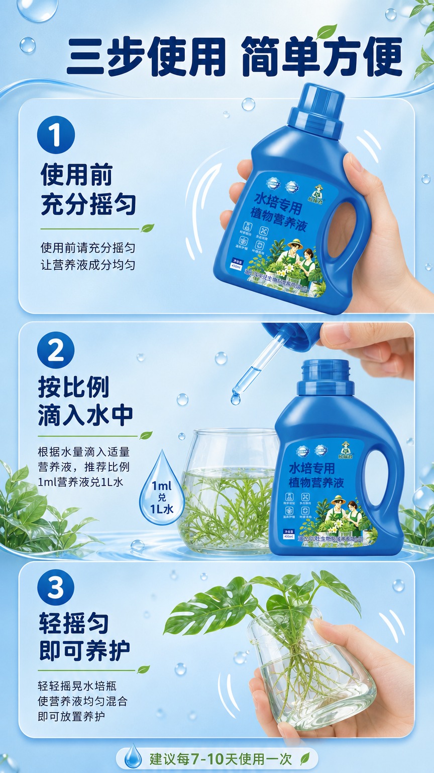 [商品] 使用【图1】欣福君水培专用植物营养液蓝色瓶装；保留瓶… - 图片创意预览