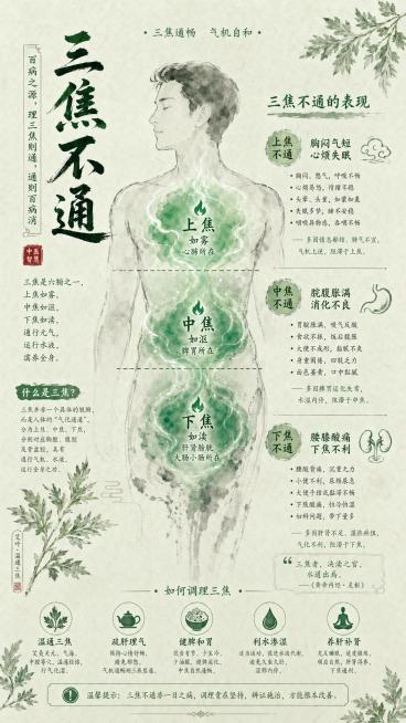Vertical educational poster, 9:16, pale green rice paper texture background with subtle mugwort leaf预览效果