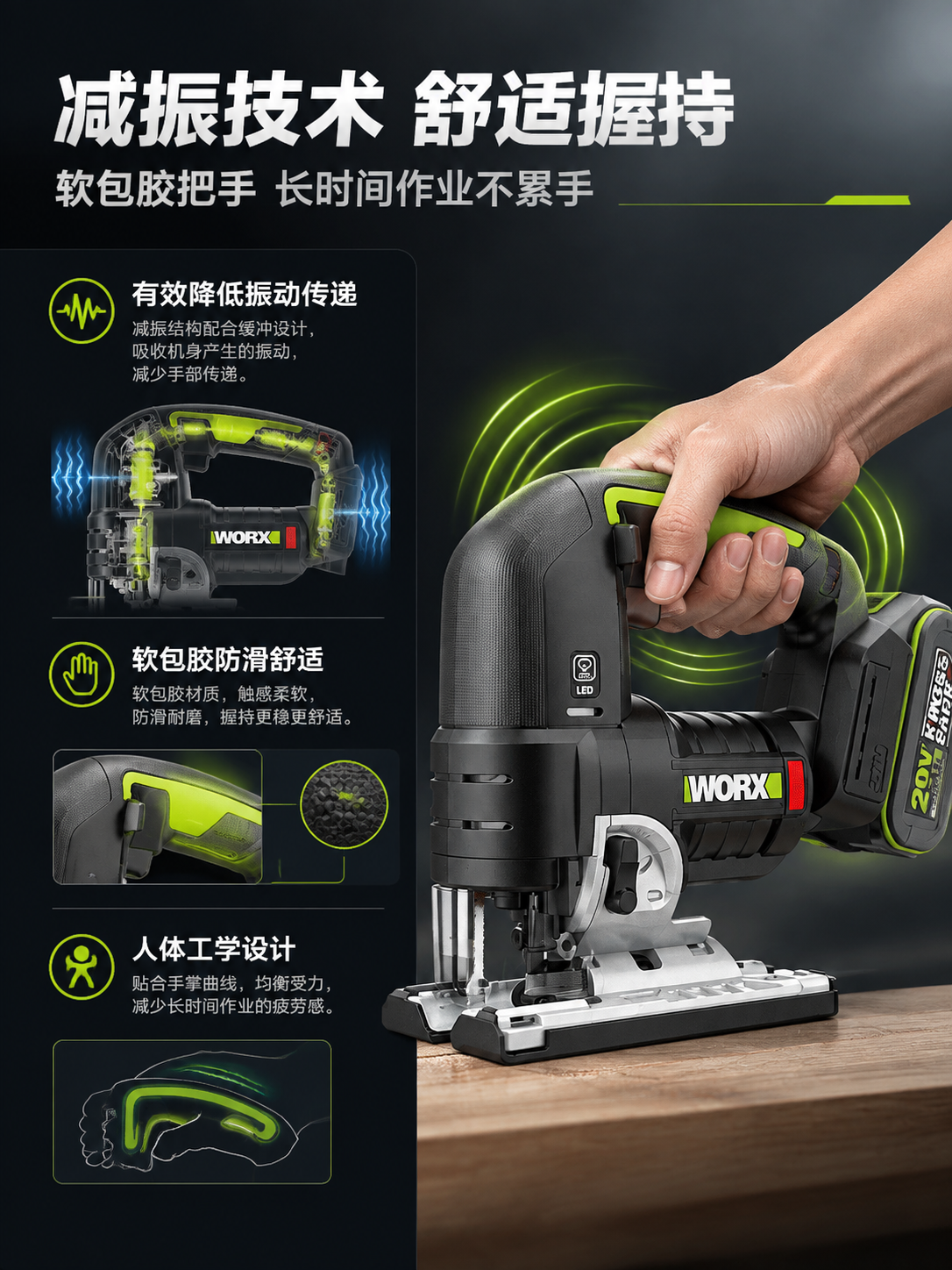 [商品] 使用【图1】威克士WU550.9 20V无刷曲线锯；… - 图片创意预览