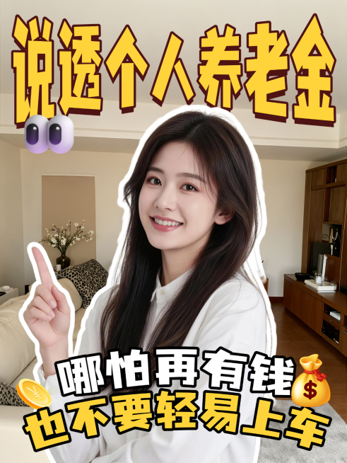 个人养老金保险营销理财分享人像小红书封面预览效果