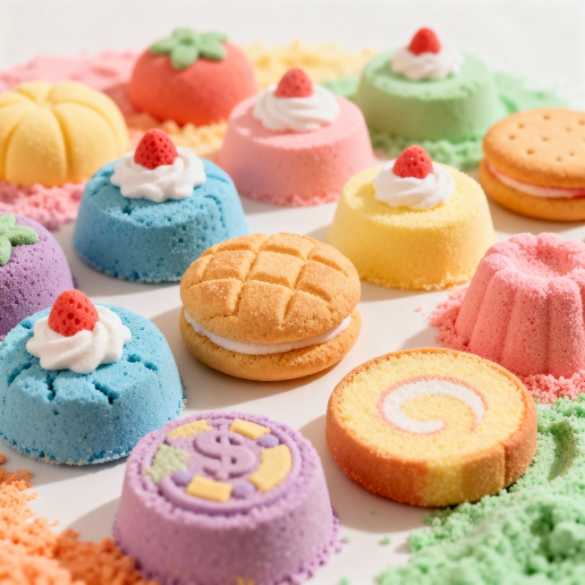 糕点太空沙，糖果色系软糯治愈预览效果