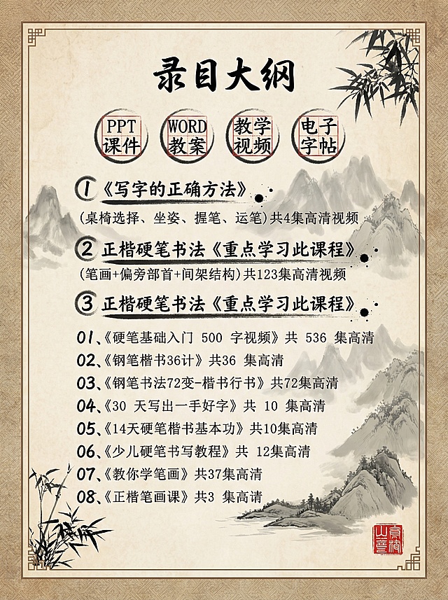 将图片转换为书法国风海报，保留原有文字内容，大幅调整布局、色彩、字体，添加笔墨、宣纸等国风元素