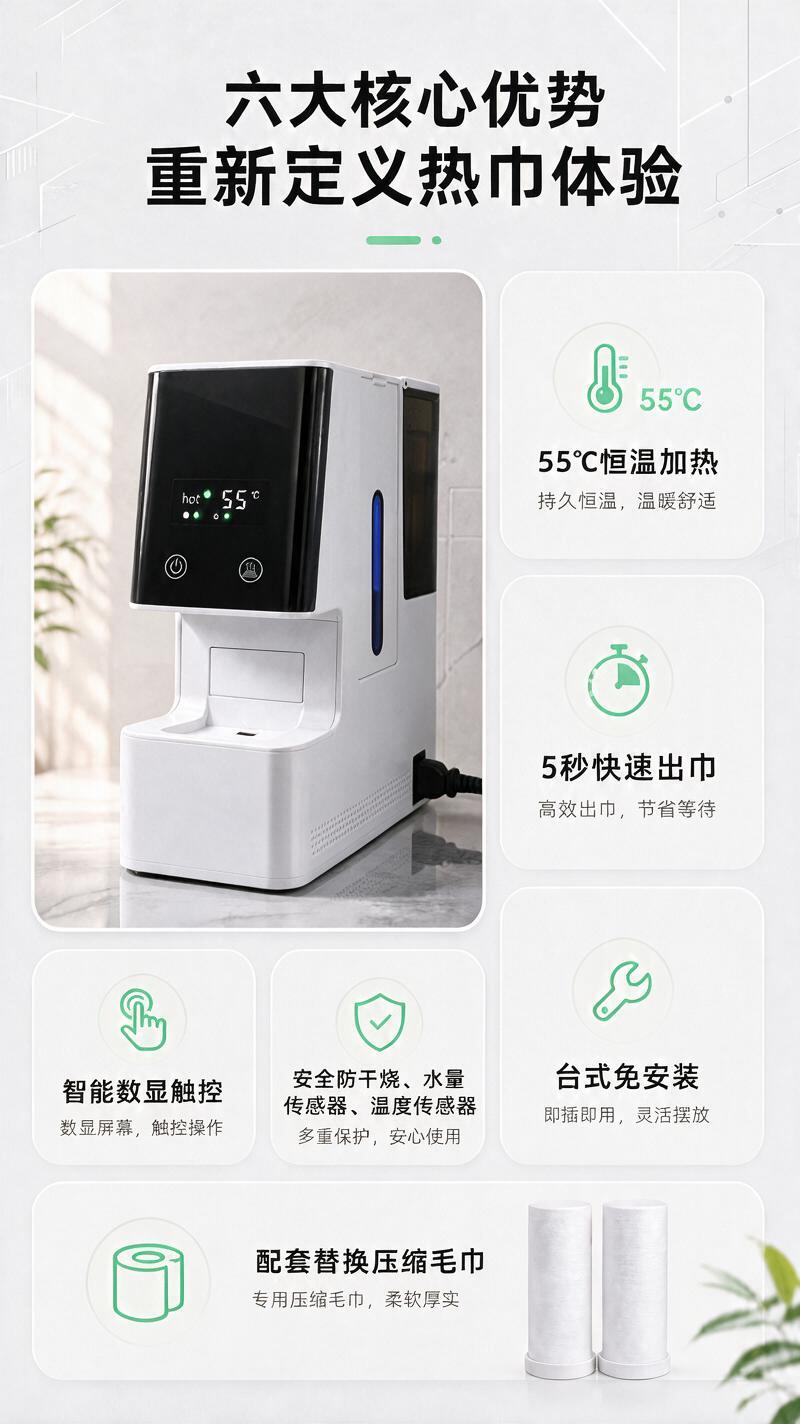 修改图中毛巾机产品的右侧机身，将当前光滑纯白的右侧面改为参考图… - 图片创意预览