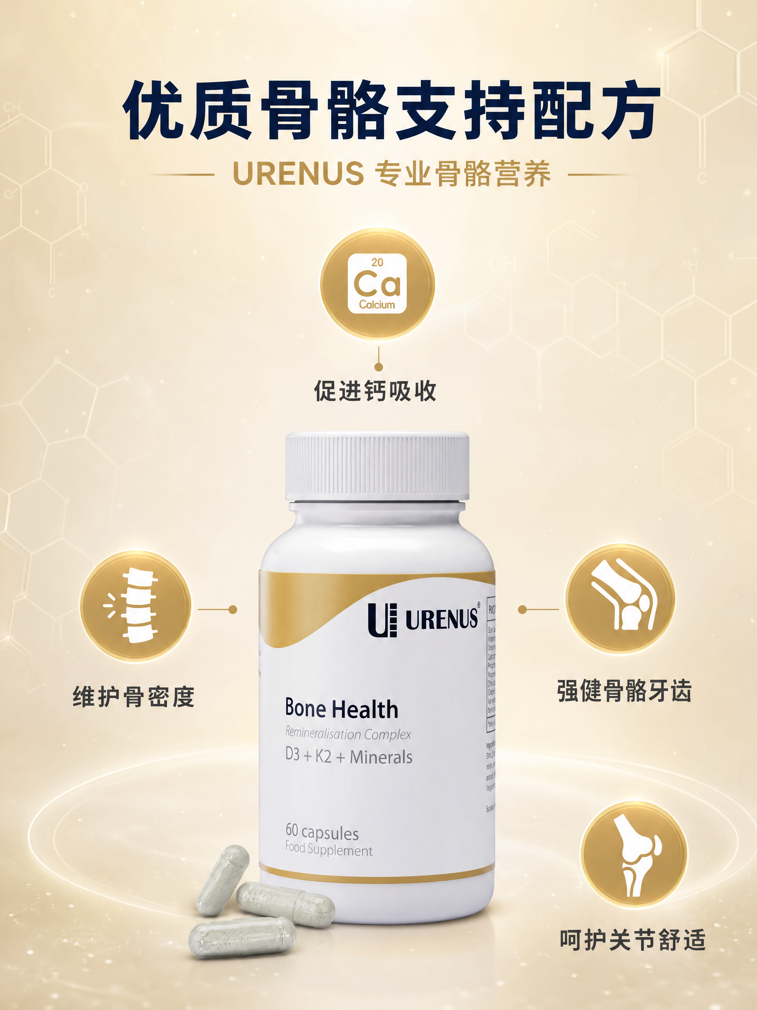 [商品] 使用【图3】URENUS骨骼健康复合胶囊产品图；保留… - 图片创意预览