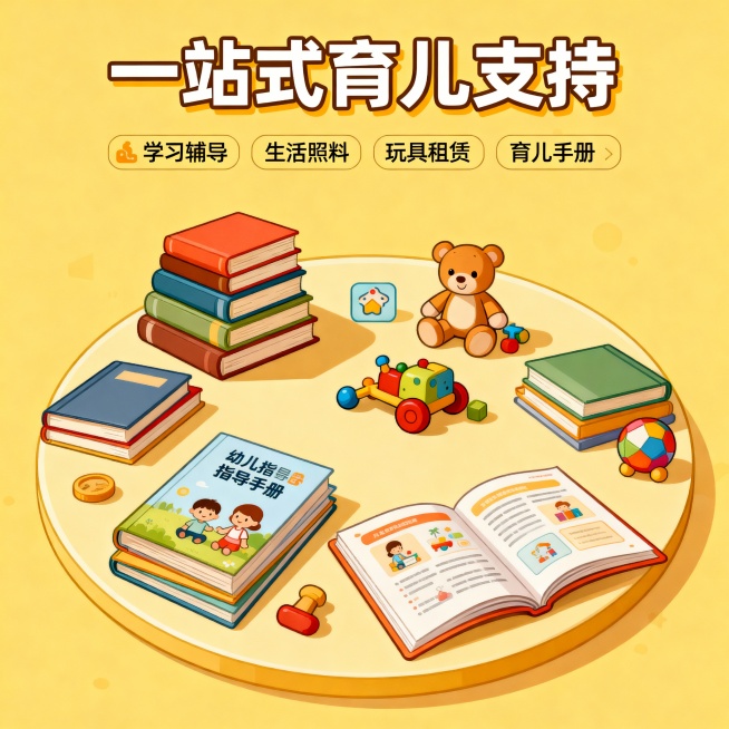 我现在弄一个早教商品图，需要生成5张照片，分别体现的内容分别是：高知师资团，1V1私教服务，游戏化教学，科学测评护航，一站式育儿支持预览效果