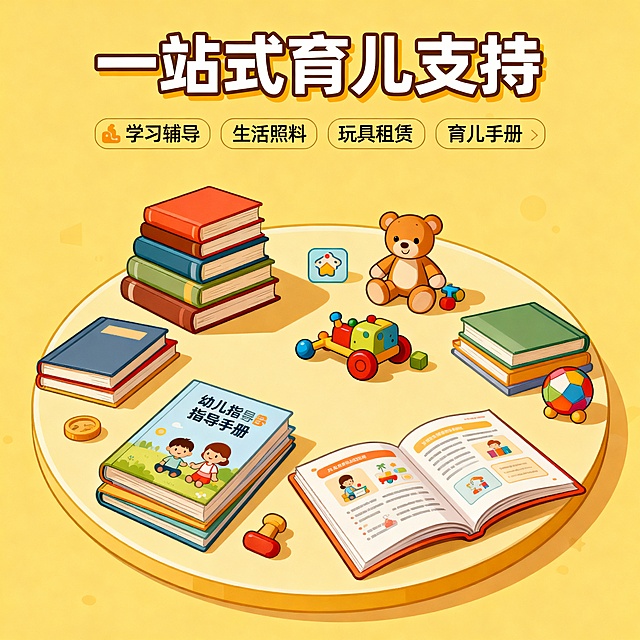 我现在弄一个早教商品图，需要生成5张照片，分别体现的内容分别是：高知师资团，1V1私教服务，游戏化教学，科学测评护航，一站式育儿支持