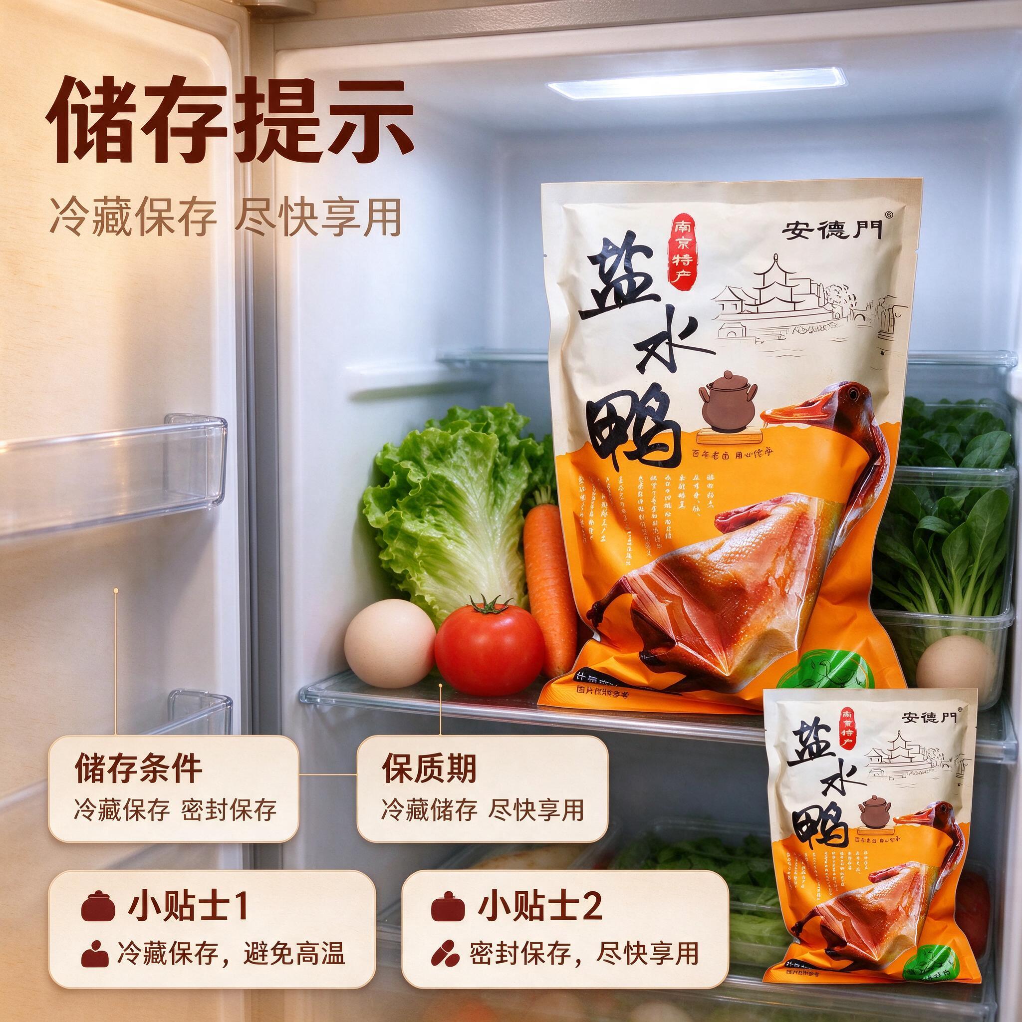 [商品] 使用【图1】安德门盐水鸭包装袋缩小置于画面右下角作为… - 图片创意预览