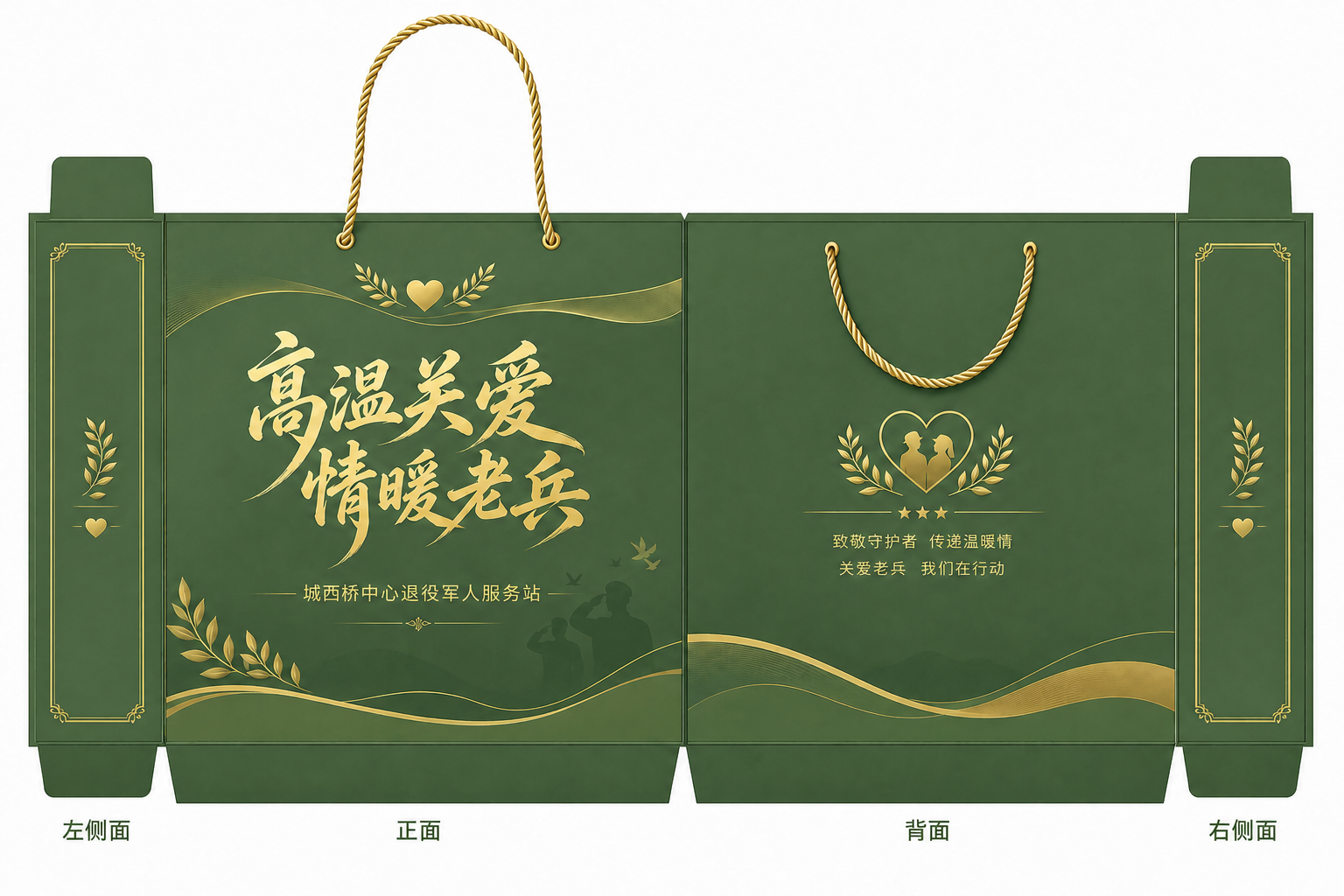 将图片中正面的署名文字"城西桥社区服务中心"改为"城西桥中心退… - 图片创意预览