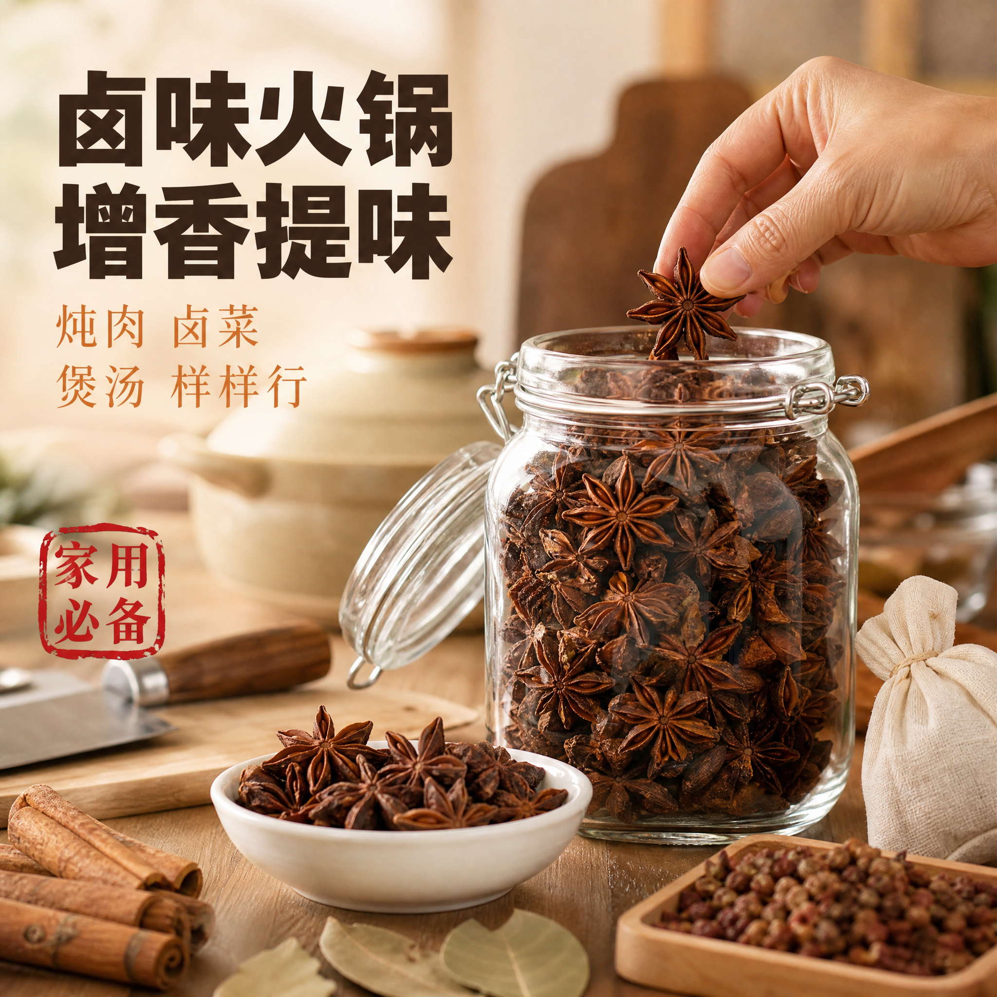 [主图-4] 厨房使用场景图，展示八角在烹饪中的应用，唤起生活… - 图片创意预览