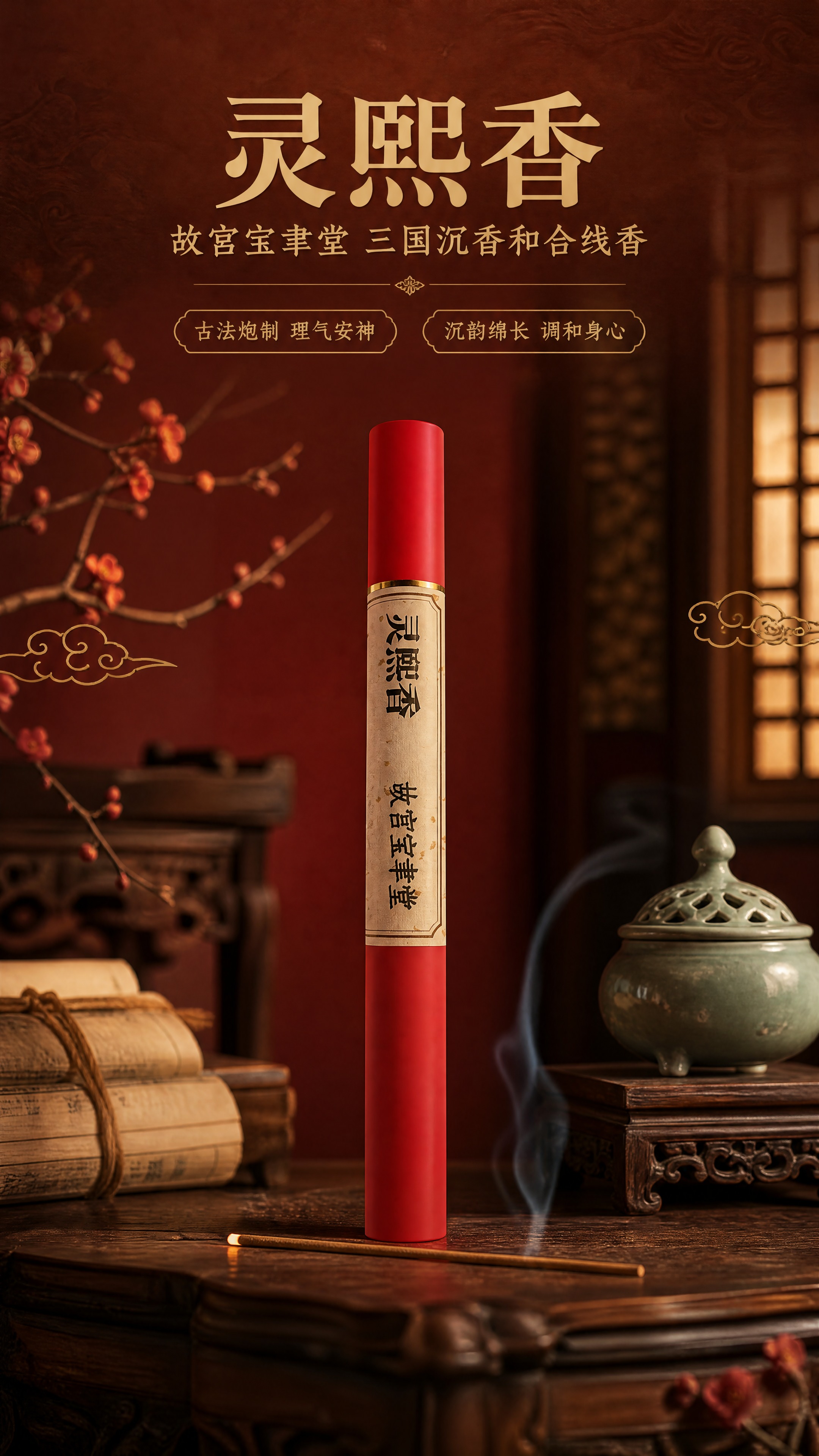 [商品] 使用【图1】红色香管包装与【图2】单支线香；保留香管… - 图片创意预览
