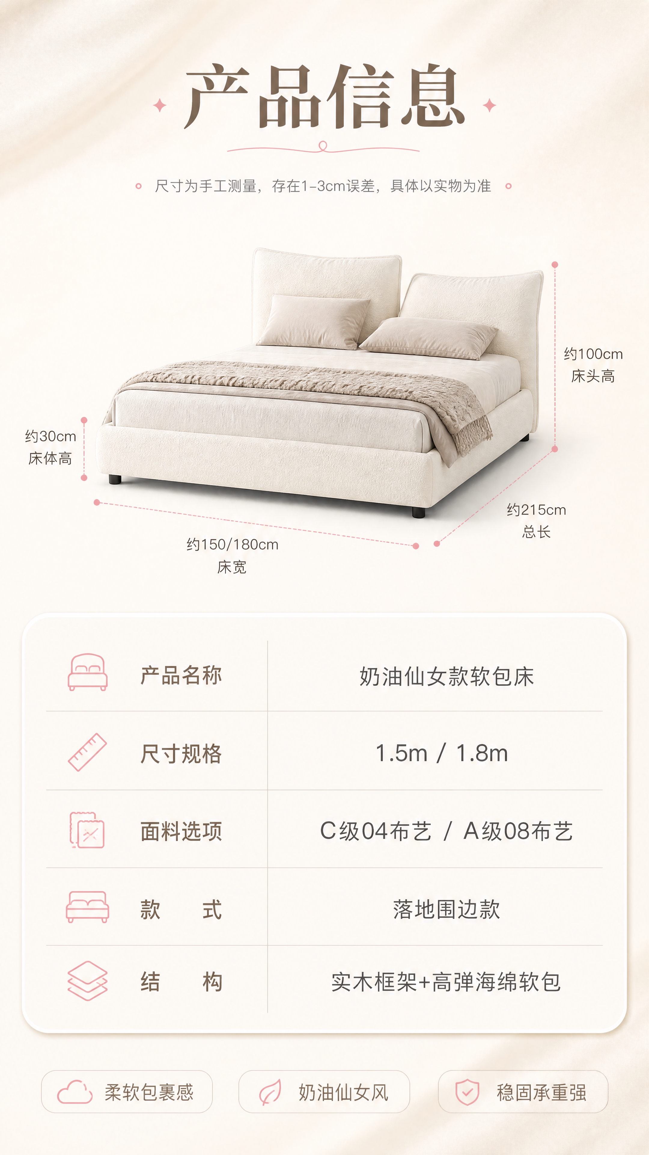 [商品] 使用【图1】深蓝色落地围边软包床；商品处理：保留分段… - 图片创意预览