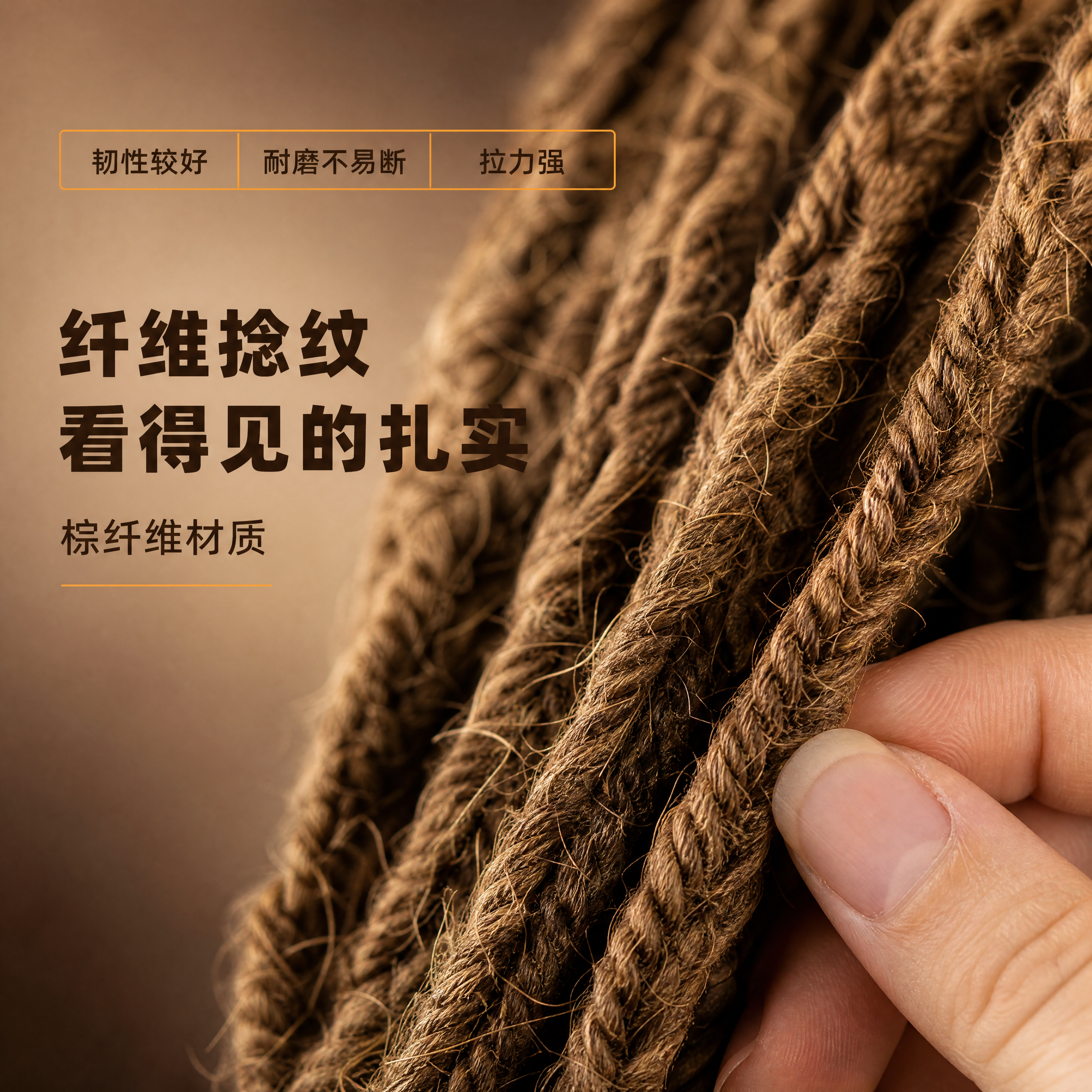 [商品] 使用【图3】的棕绳；保留每一股纤维的捻纹方向、纤维毛… - 图片创意预览