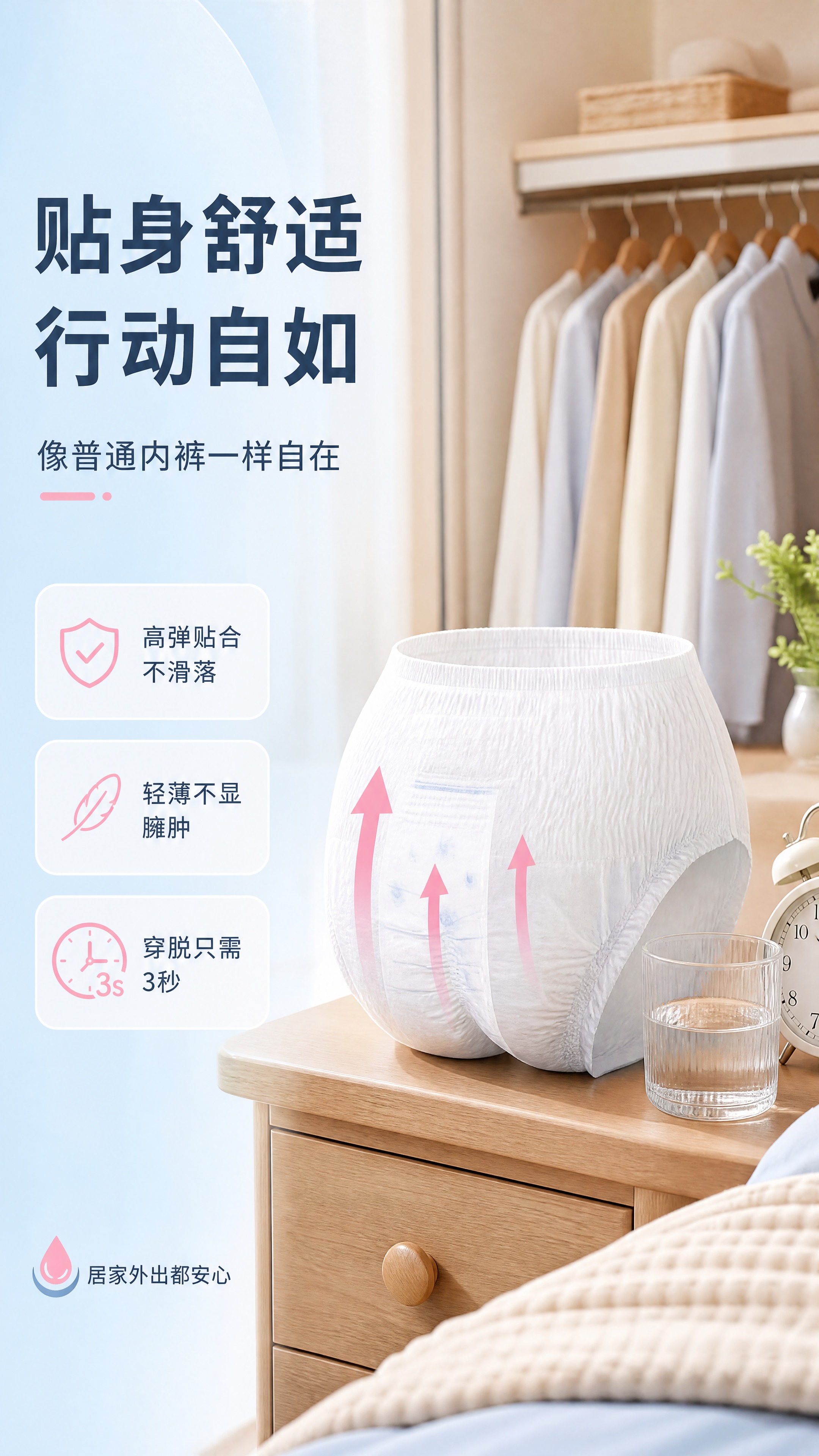 [商品] 使用【图1】白色内裤型成人护理裤产品图；保留内裤式一… - 图片创意预览