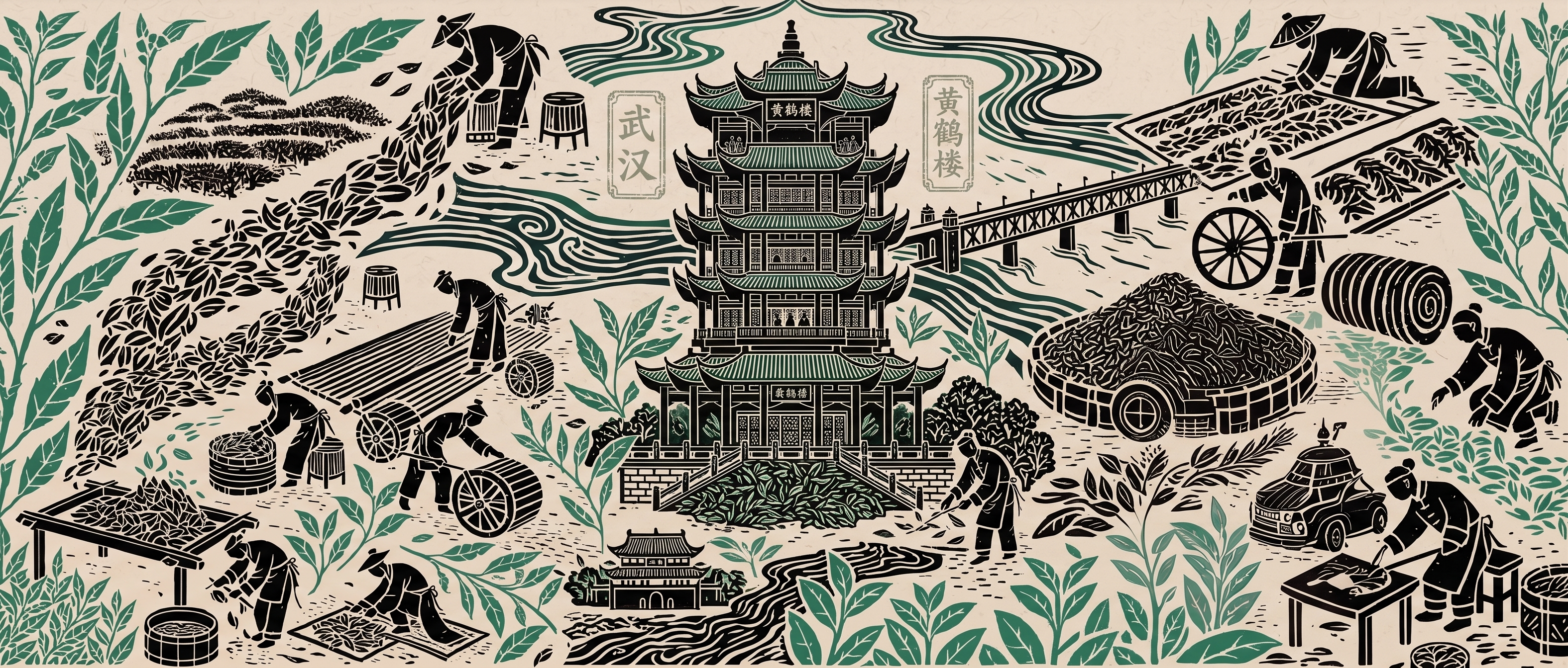 帮我根据这幅照片风格 融入武汉黄鹤楼元素 - 图片创意预览