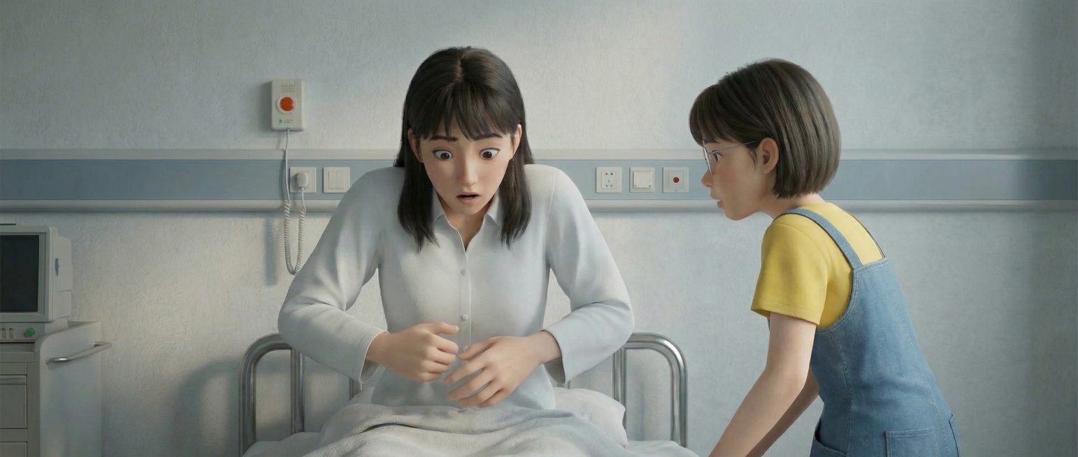去掉右边的问号和窗帘，将背景墙壁向右延展出画。预览效果