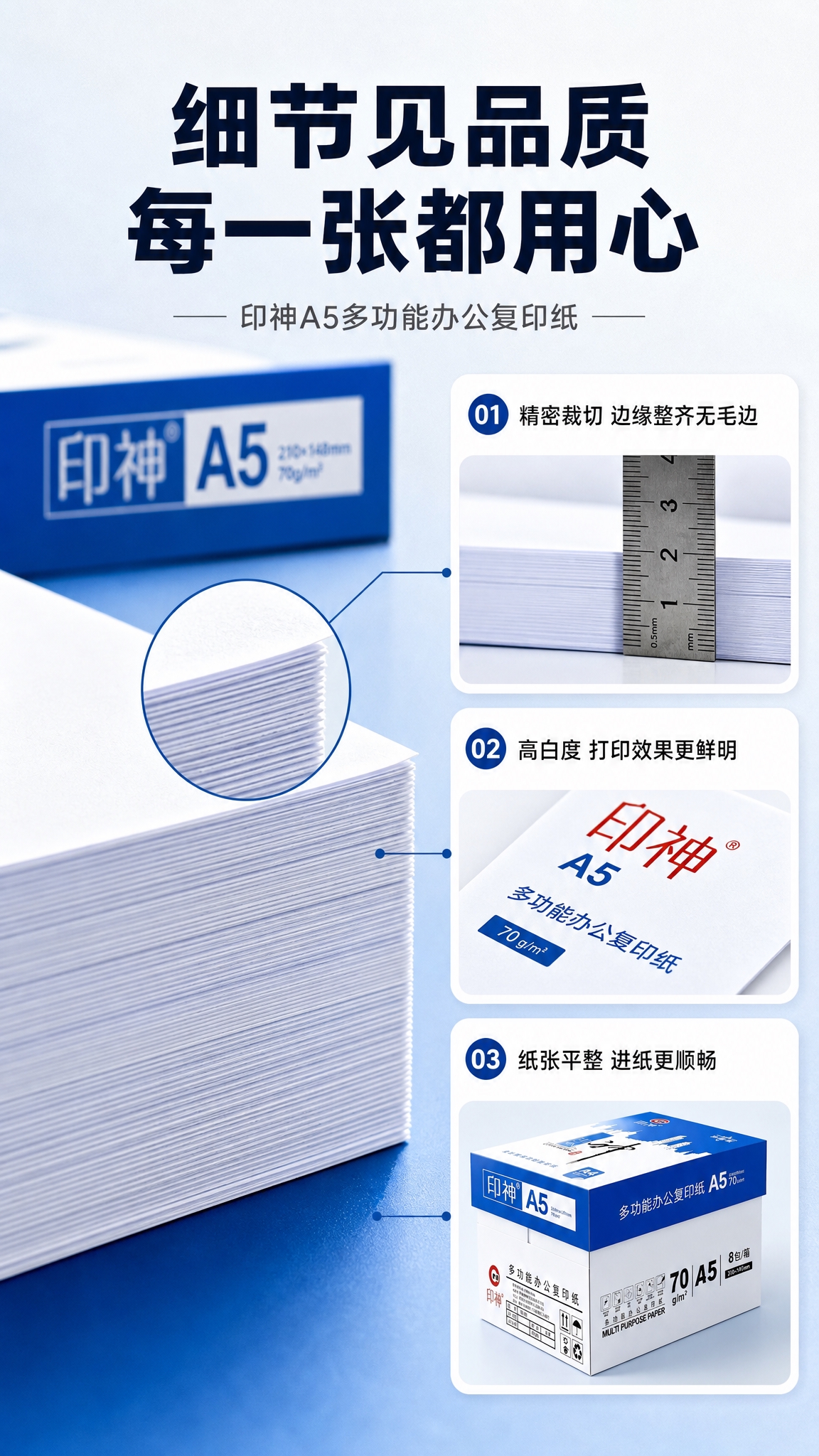 [商品] 使用【图1】印神A5多功能办公复印纸；保留品牌与包装… - 图片创意预览