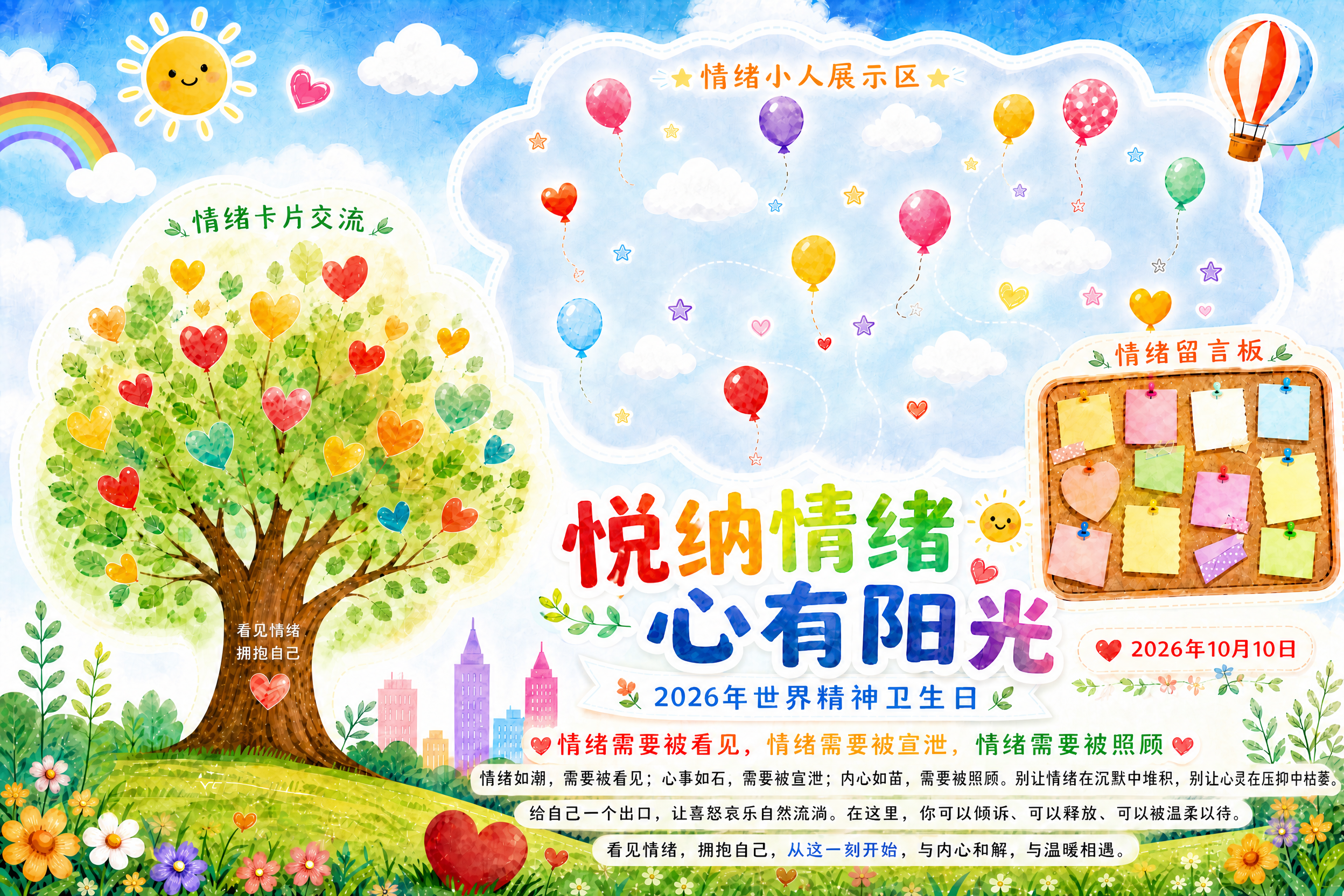 基于参考图，将右侧情绪留言板的标题"情绪留言板"补全，现在"板… - 图片创意预览