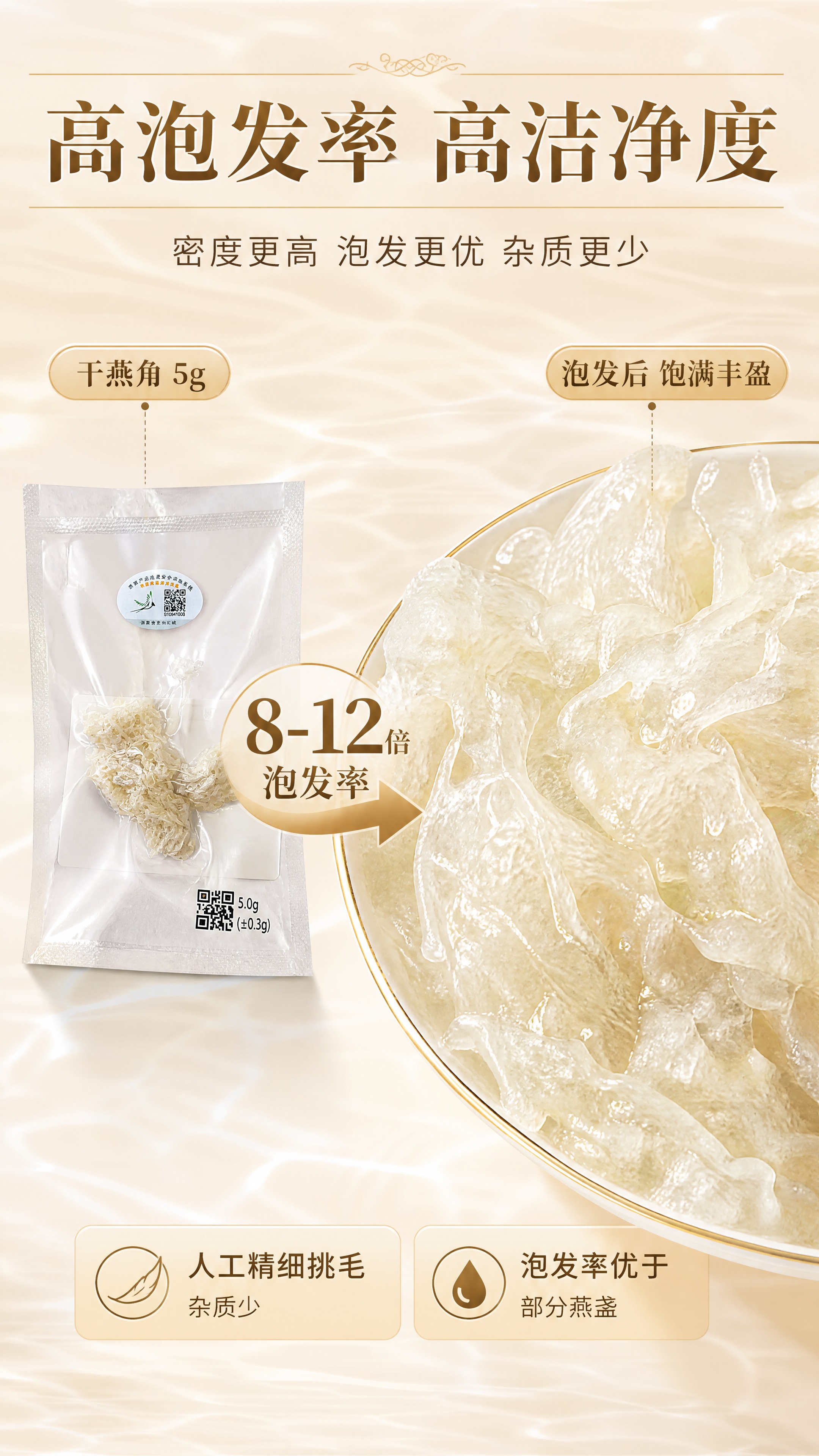 [商品] 使用【图2】独立真空包装燕角（透明袋、溯源码标签、5… - 图片创意预览