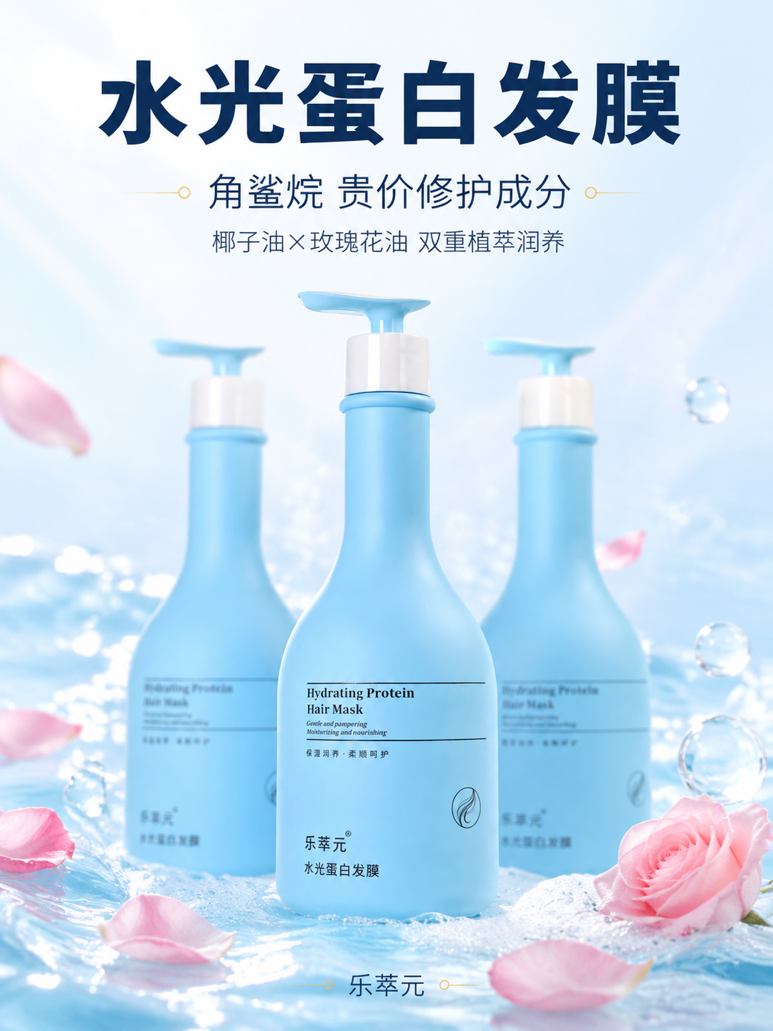 [主图-1] 生成淘宝/天猫3:4竖版首图，主题为水光蛋白发膜… - 图片创意预览
