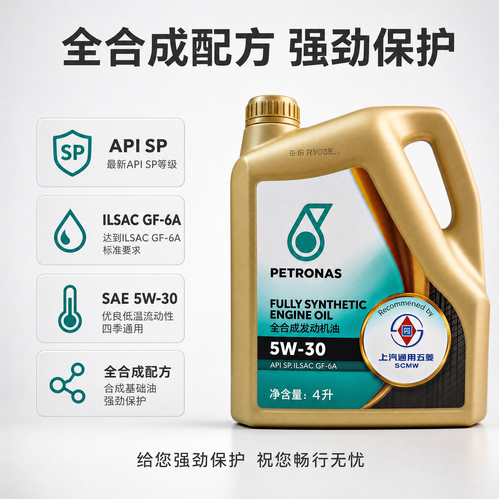 [主图-2] 核心参数与规格展示图，突出全合成SP级5W-30… - 图片创意预览