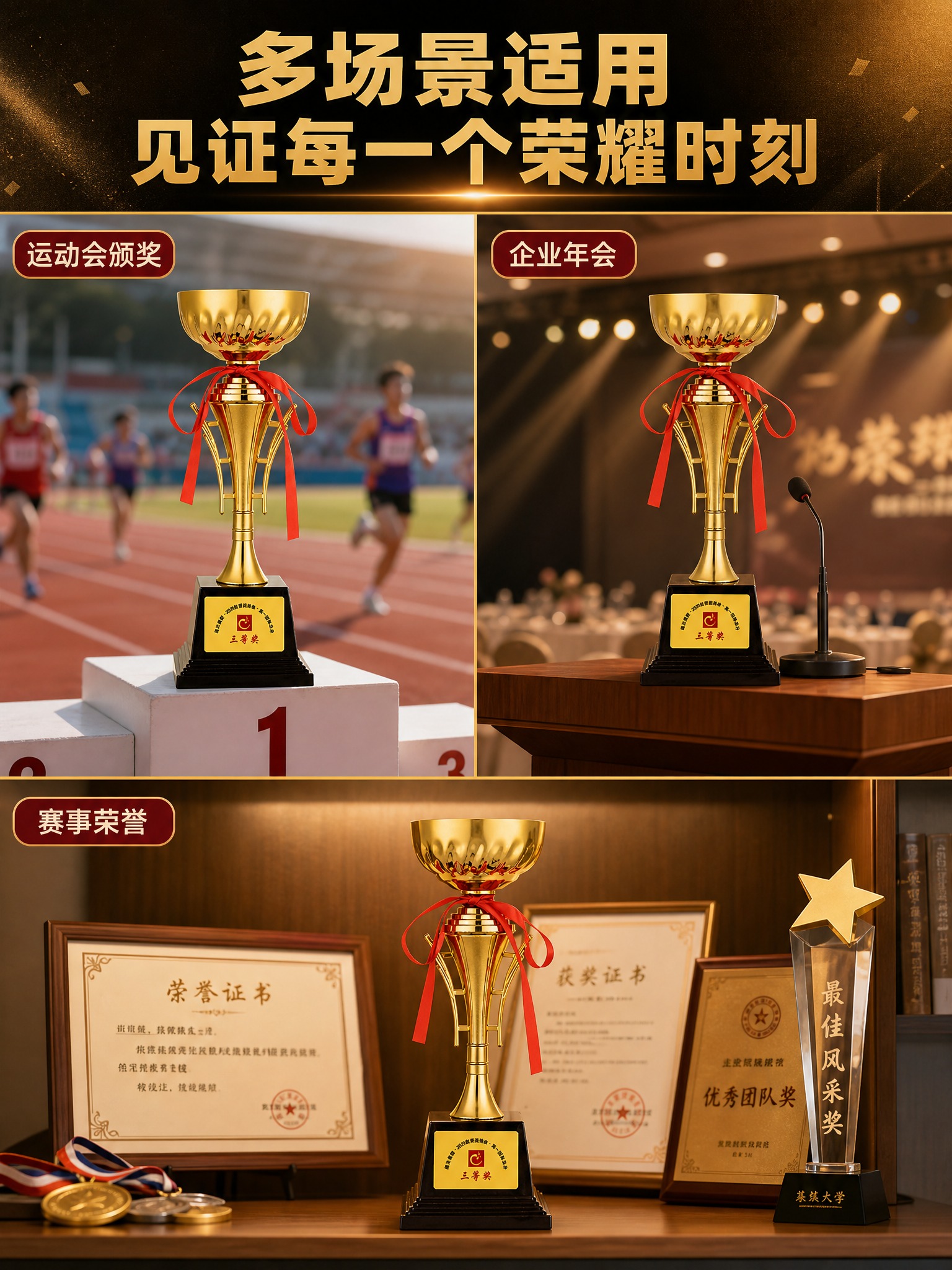 [商品] 使用【图1】911系列金属颁奖奖杯；保留金色杯身 双… - 图片创意预览
