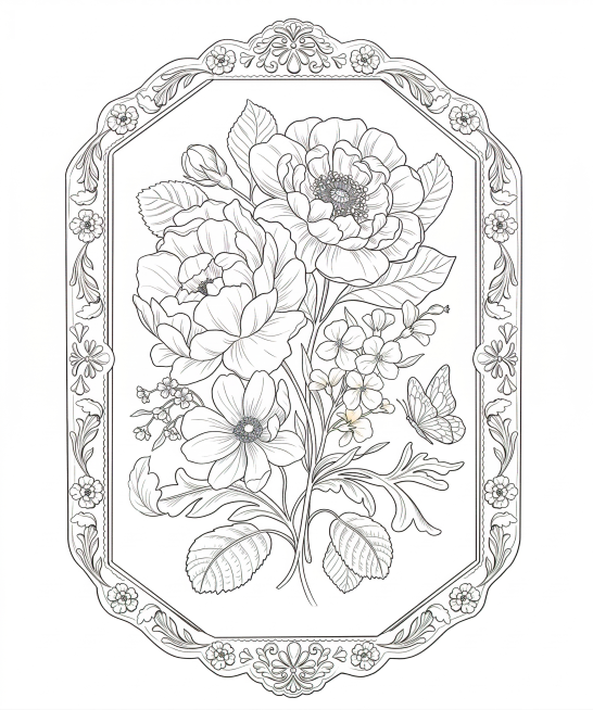 将原图转换为黑白线条形式，保留原图所有图案和构图不变，只提取轮廓线条，生成线稿图预览效果