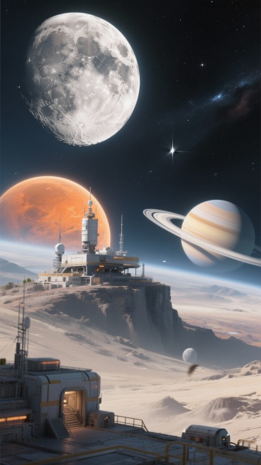 帮我生成20张关于月亮或者星球的图片预览效果