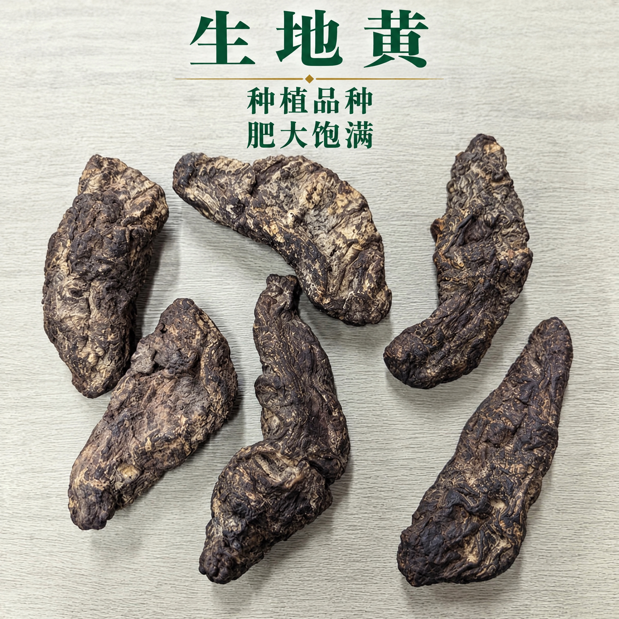 基于上传的生地黄素材进行主图创作，严格使用上传素材，完整保留原… - 图片创意预览