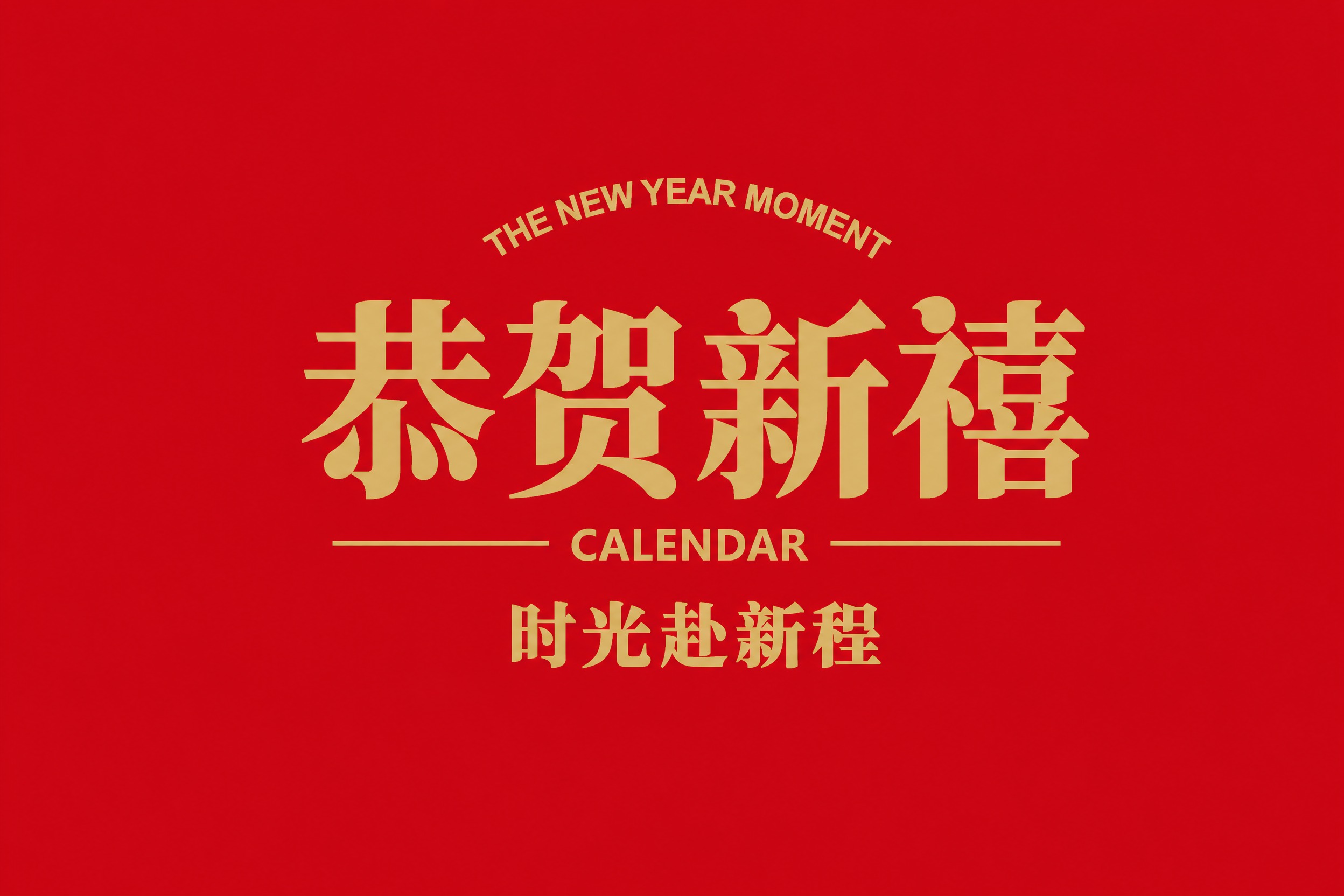 红色背景金色字体设计，横版。正红色纯色背景，金色文字居中，整体… - 图片创意预览
