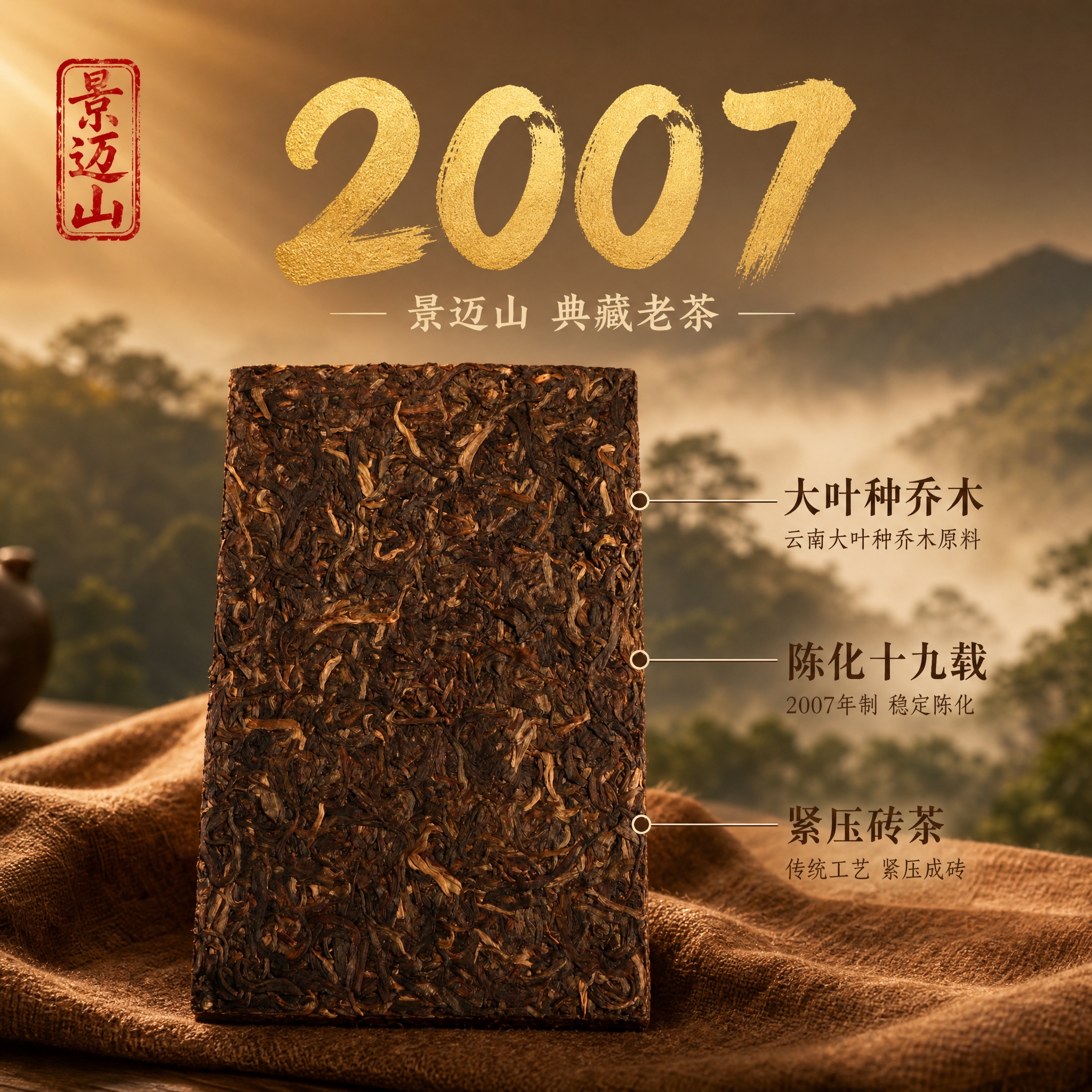 [主图-2] 产地溯源与年份信任 2007年景迈山原料 云南大… - 图片创意预览