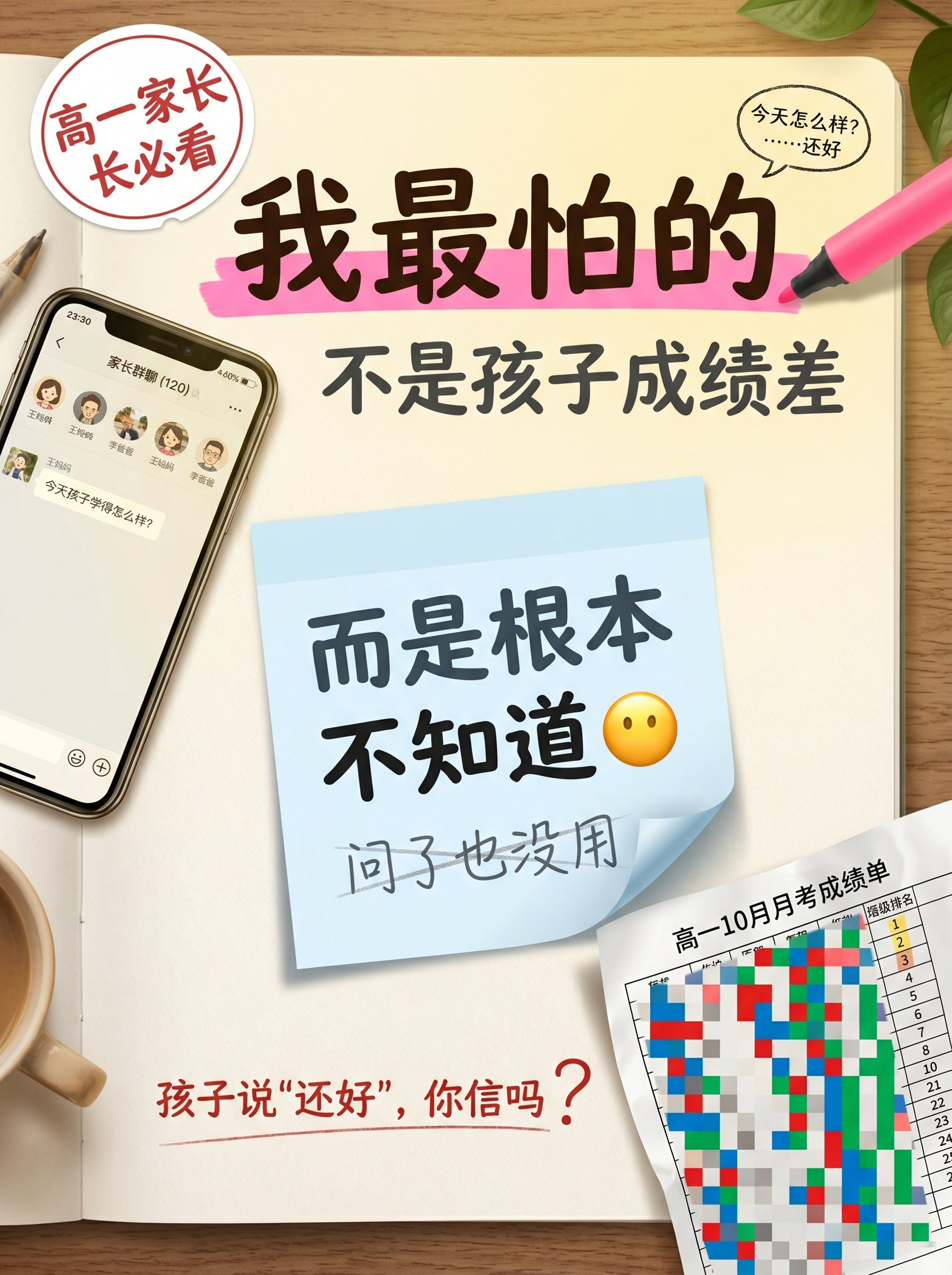 竖版3:4构图，暖桌面俯拍风格，整体手写+贴纸感。背景是暖米白… - 图片创意预览