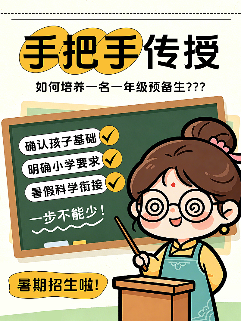 暑期幼小衔接班招生课程营销小红书封面