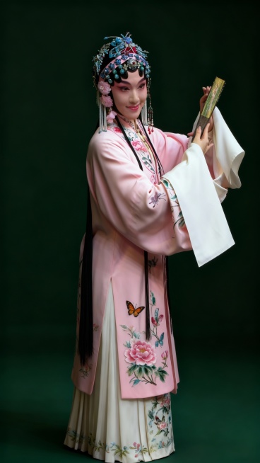 生成昆曲 牡丹亭游园皂罗袍里的杜丽娘人物造型角色全身设定 超清写实摄影4k预览效果