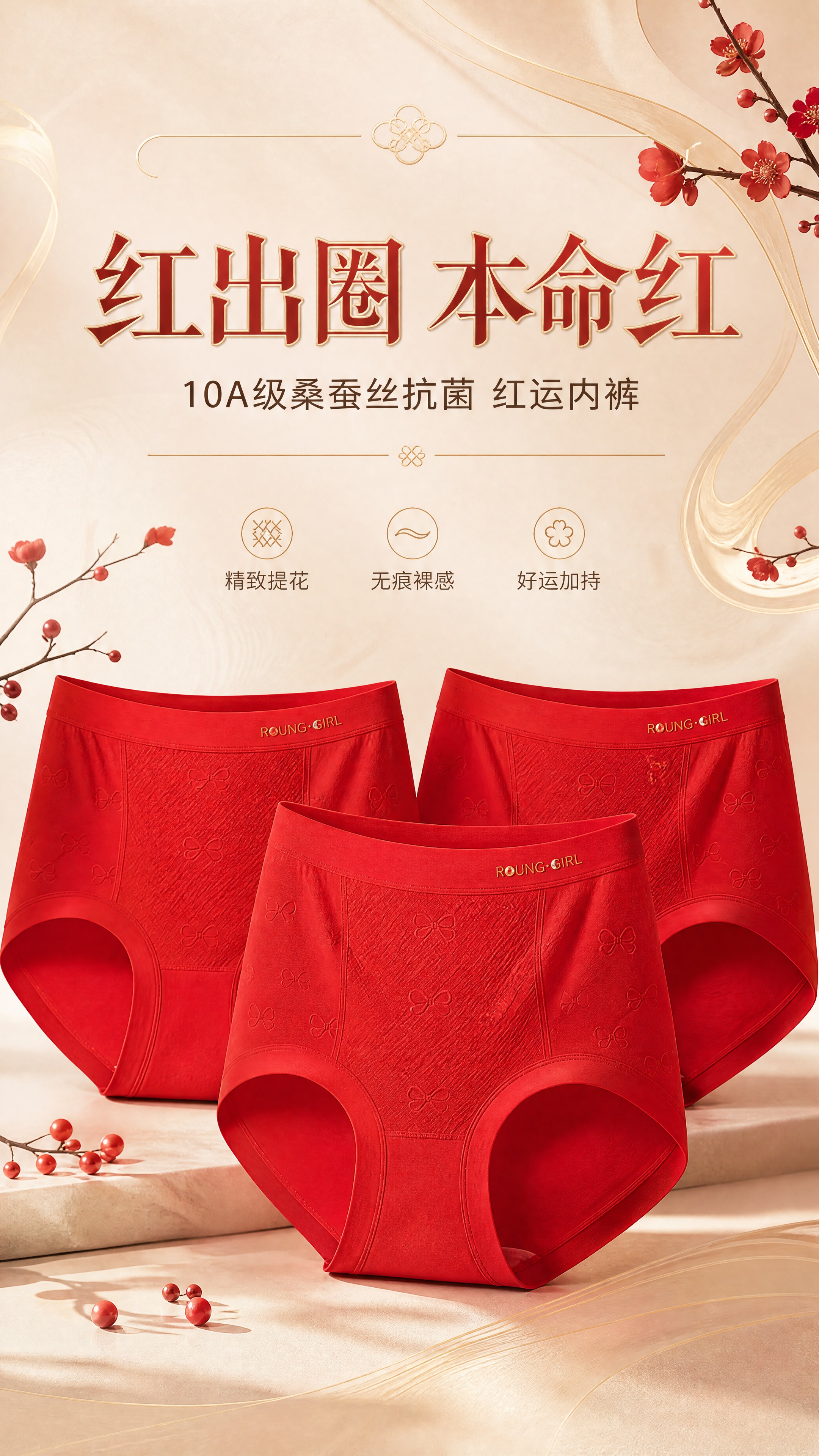 [商品] 使用【图1】红色本命年内裤三件同框展示；商品处理：保… - 图片创意预览