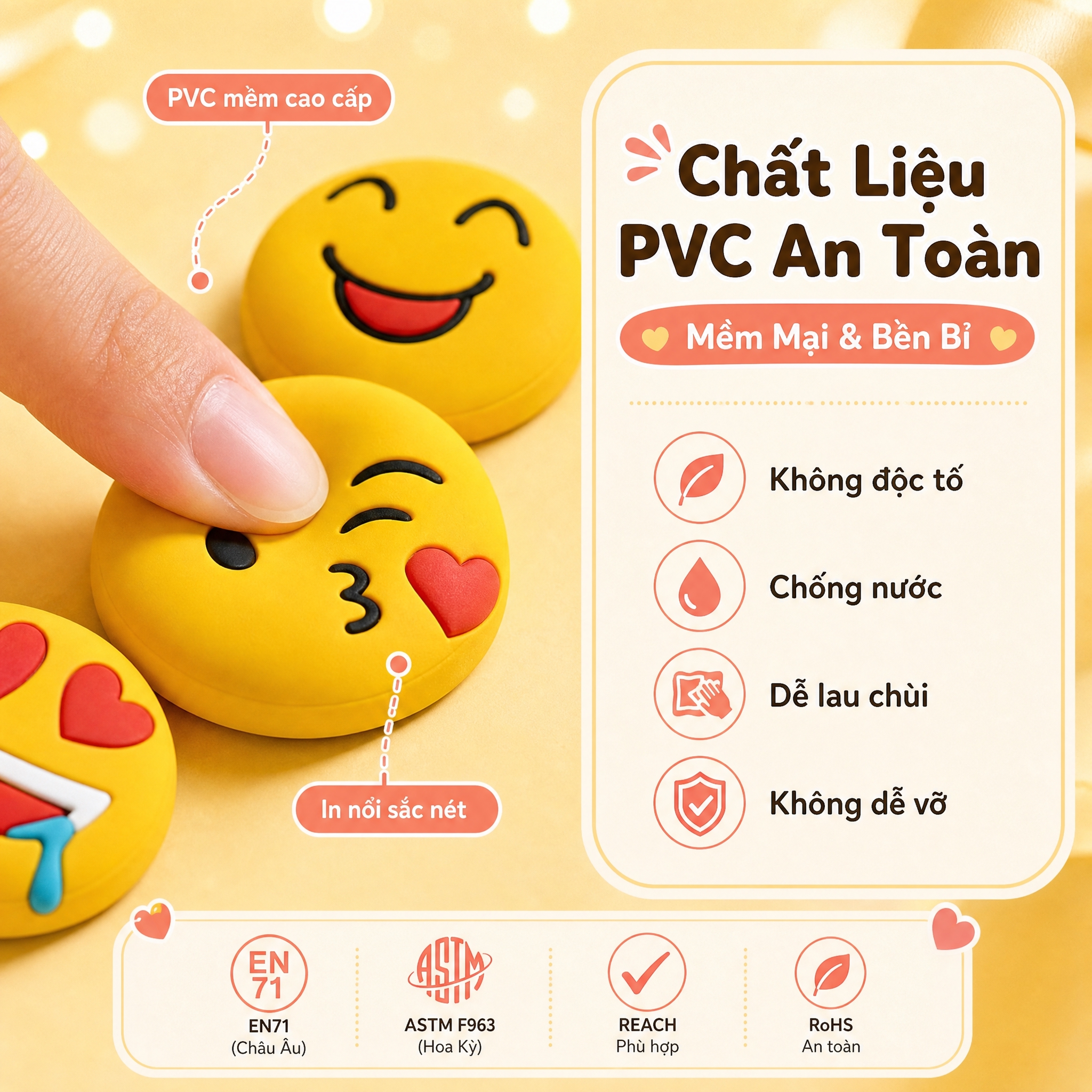 [主图-3] 材质细节与安全证明，展示PVC软胶材质微距特写，… - 图片创意预览