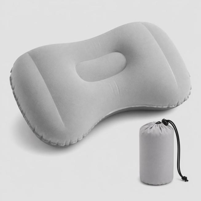 Based on the provided product image, generate a packing display main image for a light gray inflatab预览效果