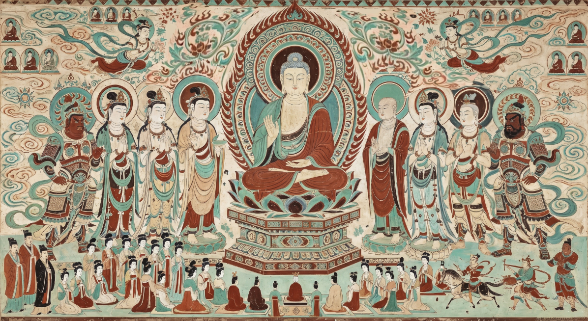 生成魏晋时期的壁画预览效果