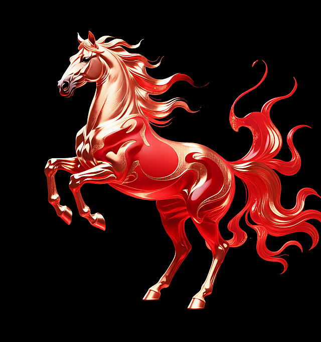 补全这个马的尾巴和后腿