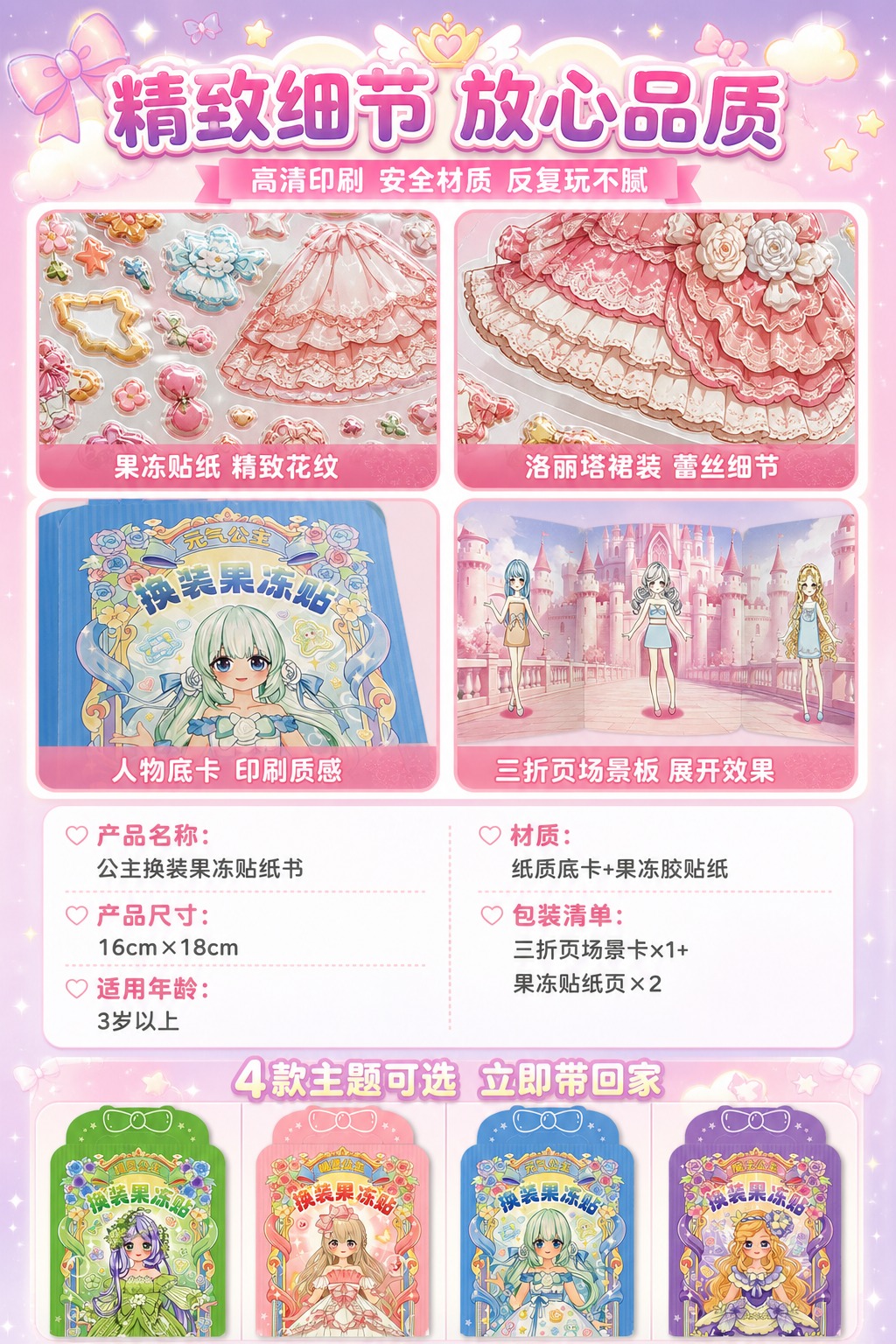 2:3竖版构图，超高清电商详情页，糖果梦幻少女风，鲜亮通透色彩… - 图片创意预览