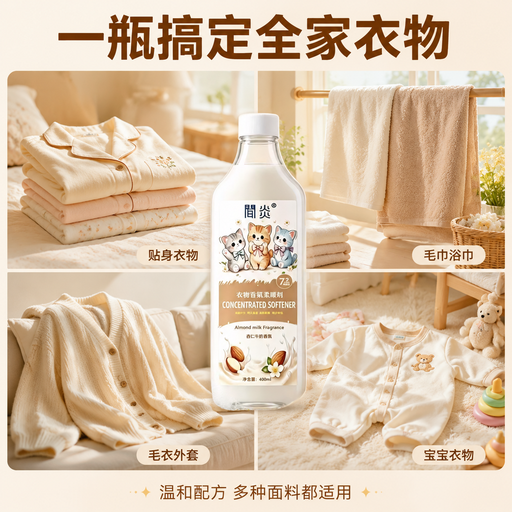 [主图-4] 多场景适用宫格图 全家衣物都能用 [氛围风格]… - 图片创意预览