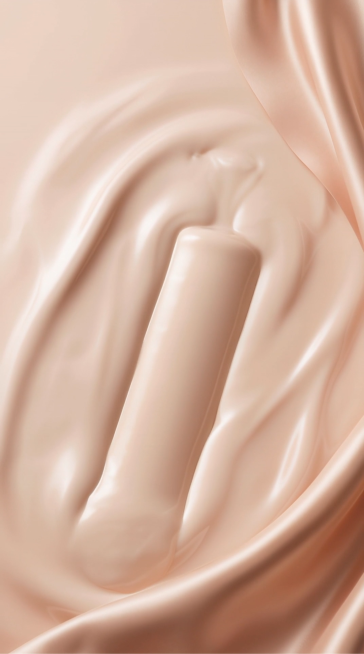 The SADOER lotion bottle slowly and elegantly begins to sink downward into the pool of thick, creamy预览效果