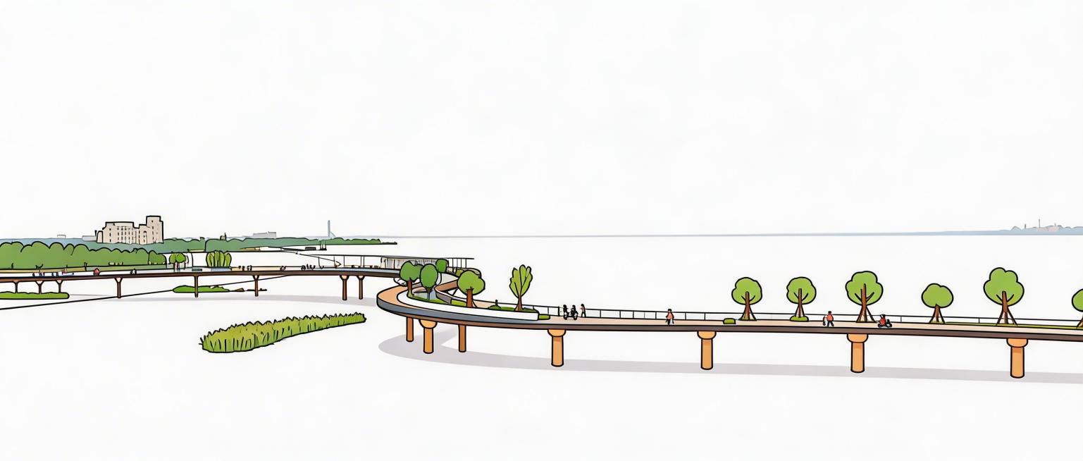 将图片中的桥改为卡通绘画效果，其余背景替换为纯白色预览效果