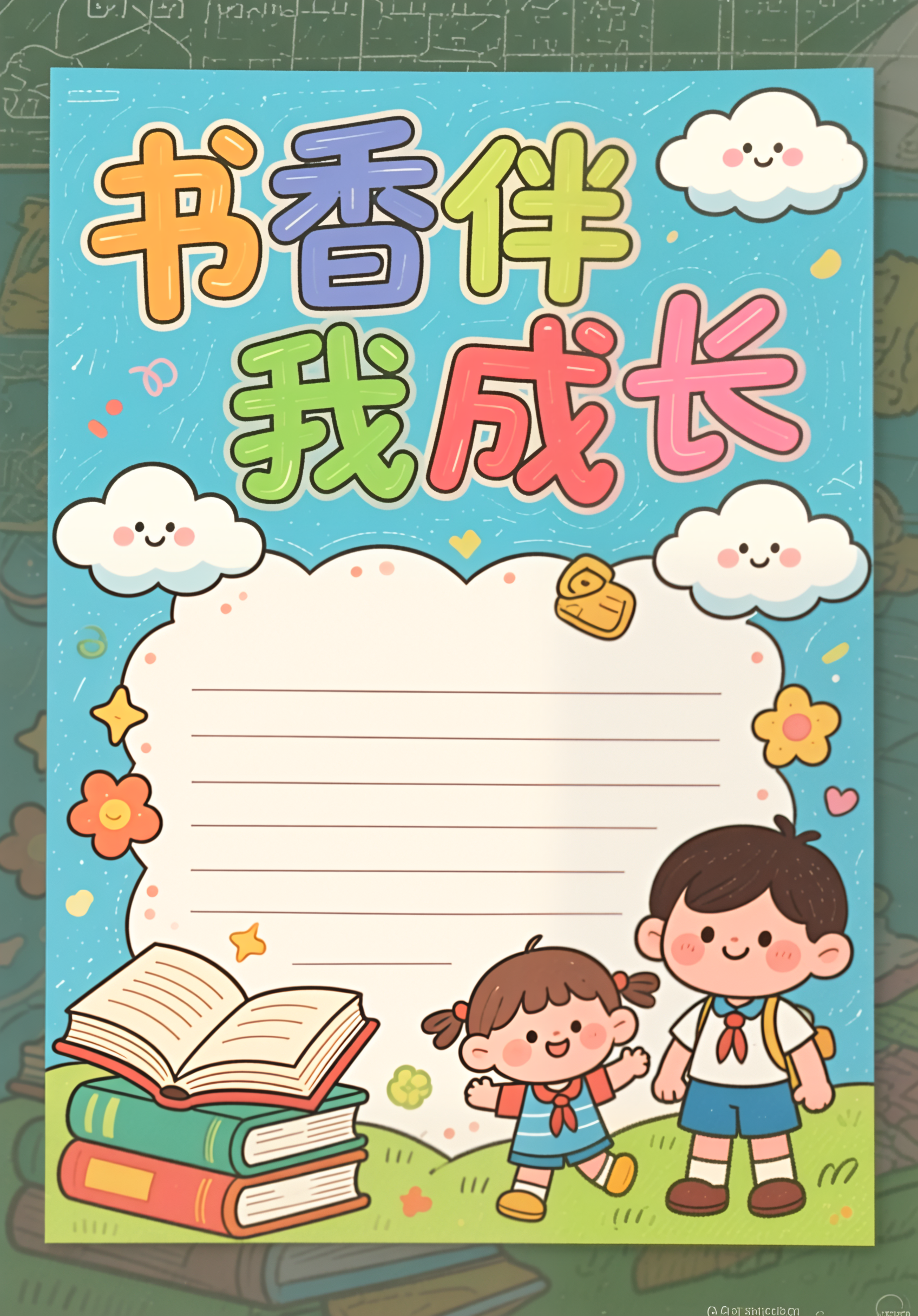 书香伴我成长 - 图片创意预览
