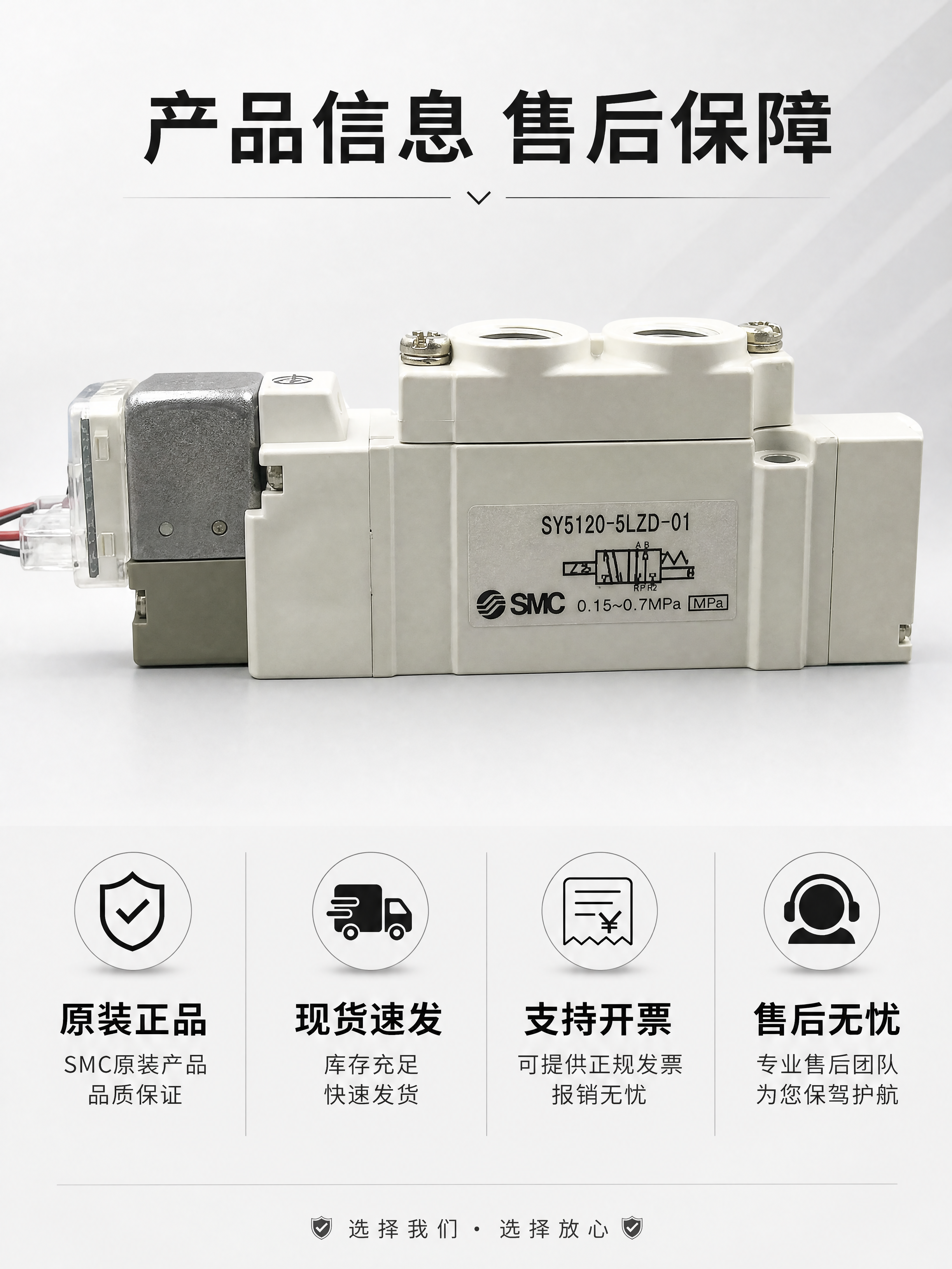 品牌SMC，型号：SY5120-5LZD-01，帮我设计淘宝主… - 图片创意预览