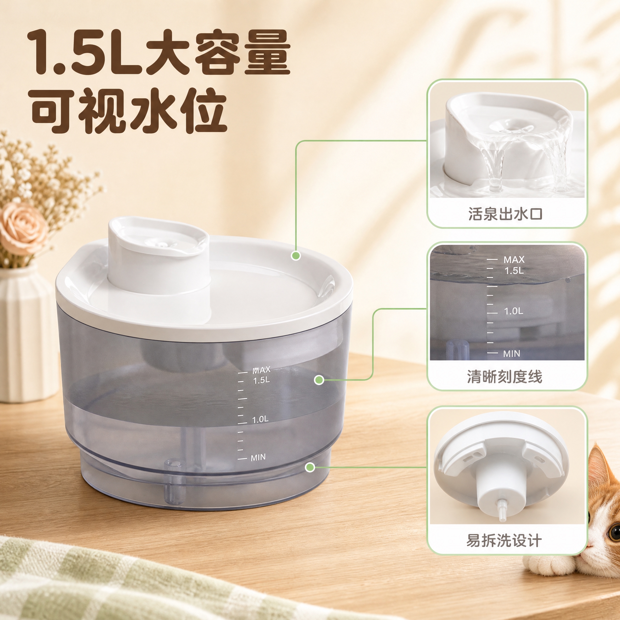 [主图-3] 细节与容量展示图，核心任务是展示1.5L大容量、… - 图片创意预览