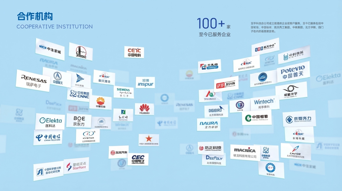 保留原图所有合作机构logo和文字排版，将背景改为浅蓝色预览效果